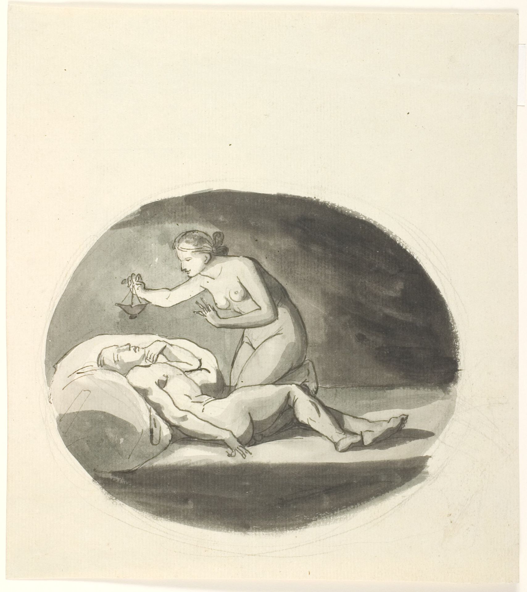 Psyche og den sovende Amor by Johannes Senn
