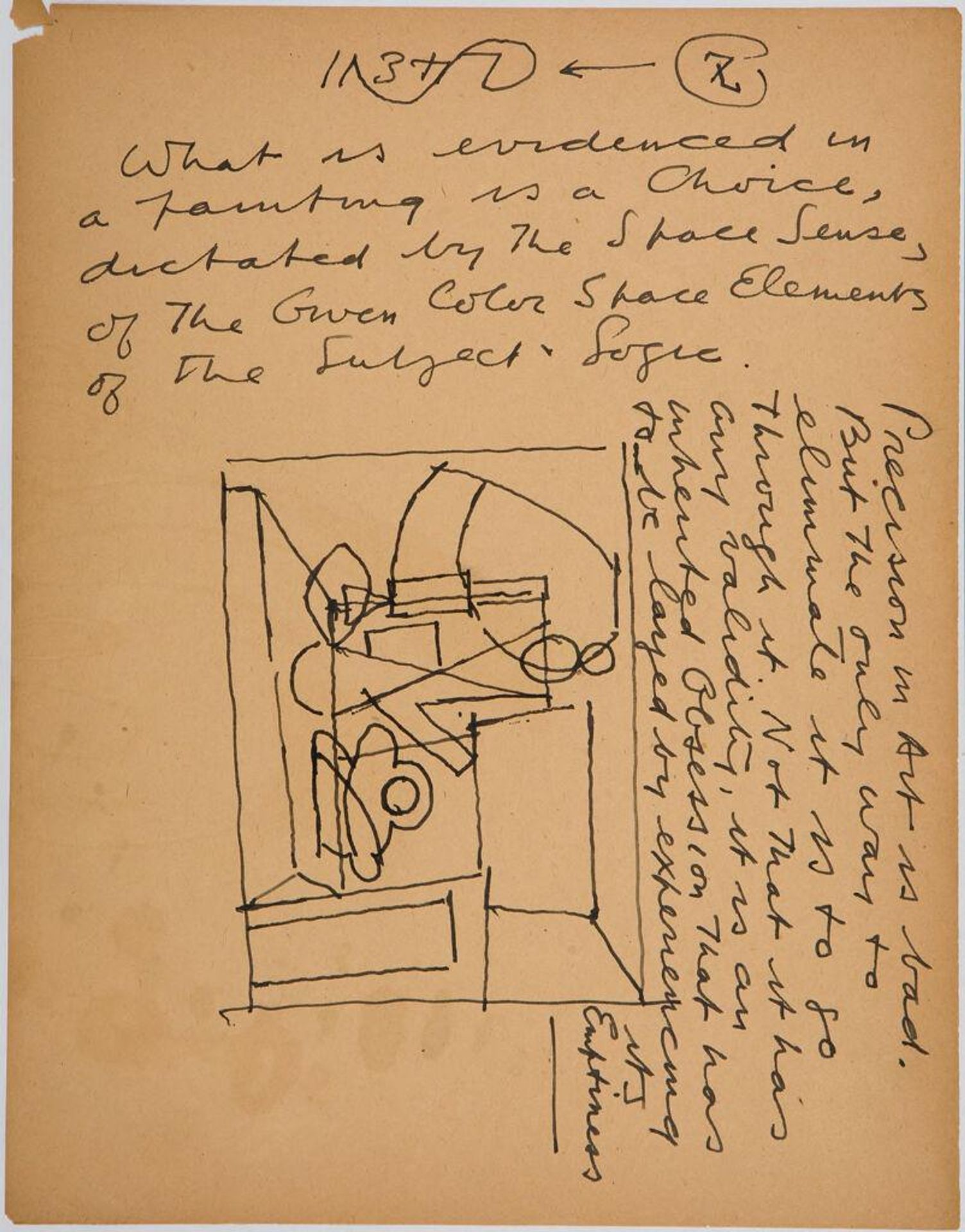 Art Theory Text with Sketch by Stuart Davis