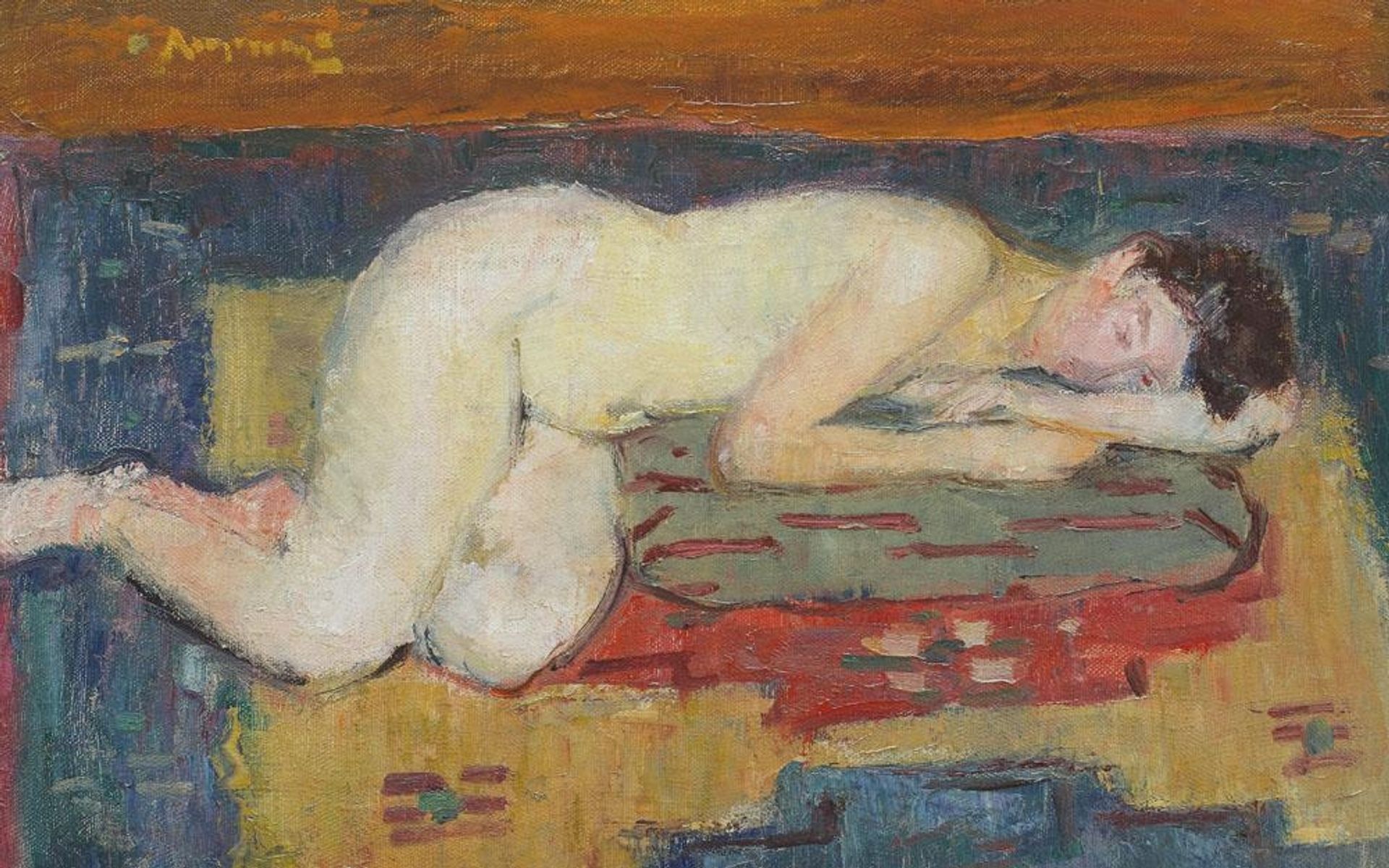Nud ghemuit by Octav Angheluta