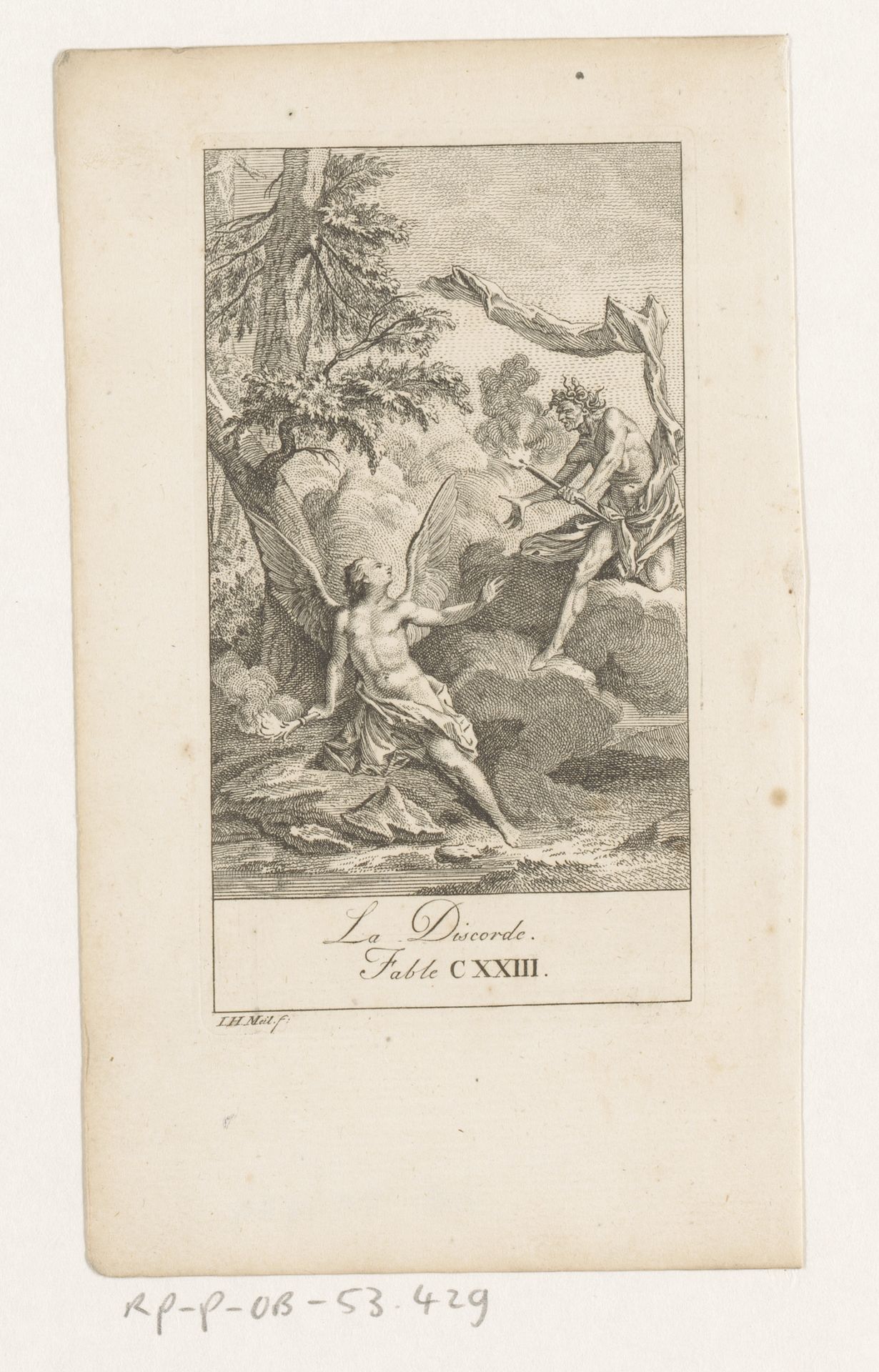 Fabel van de onenigheid by Johann Heinrich (der Ältere) Meil