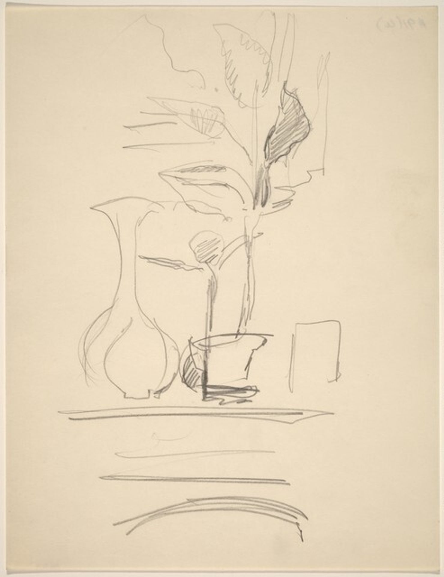 Still Life with Vase and Potted Plant by Mark Rothko