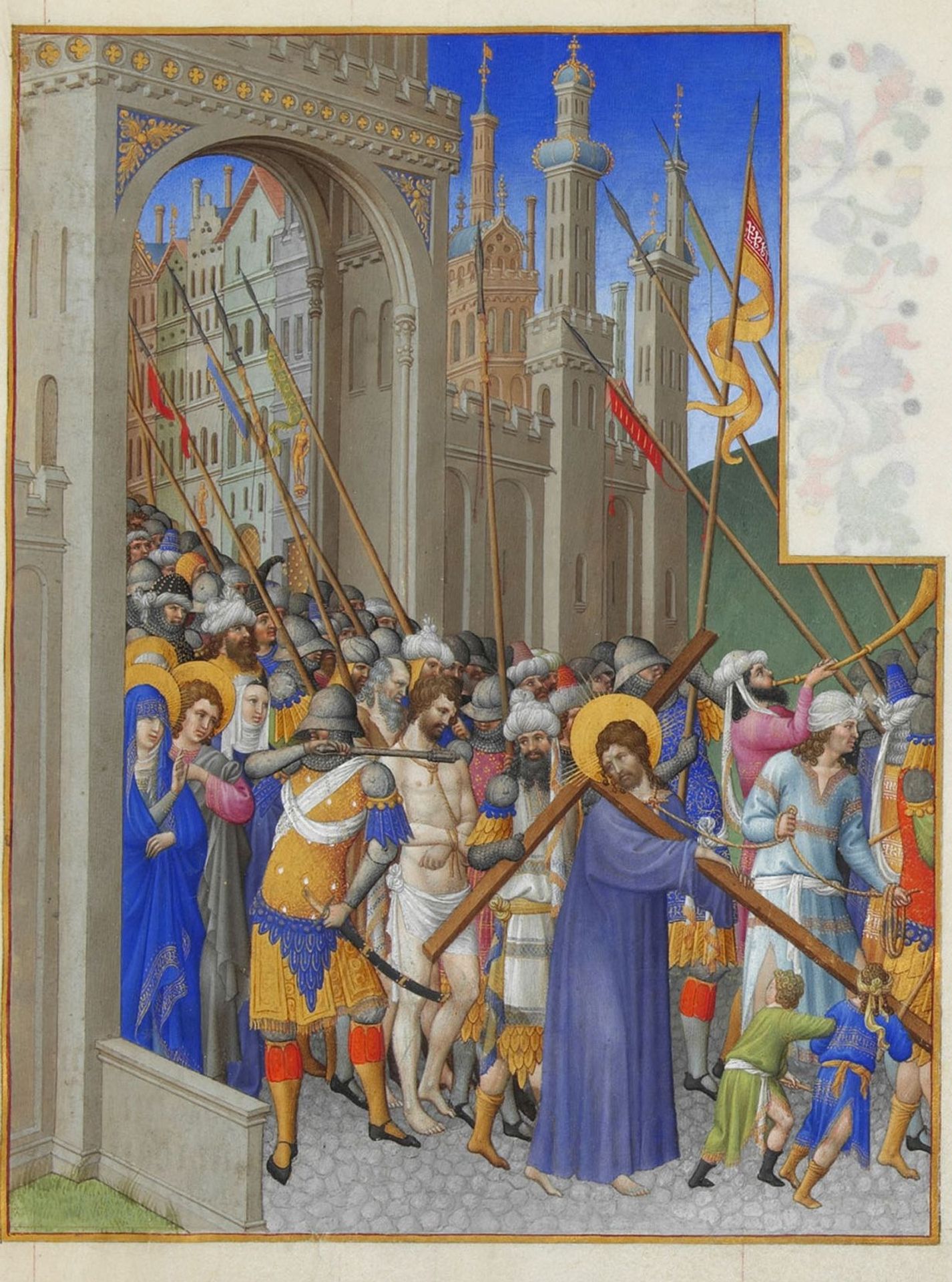 The Road to Calvary by Limbourg brothers
