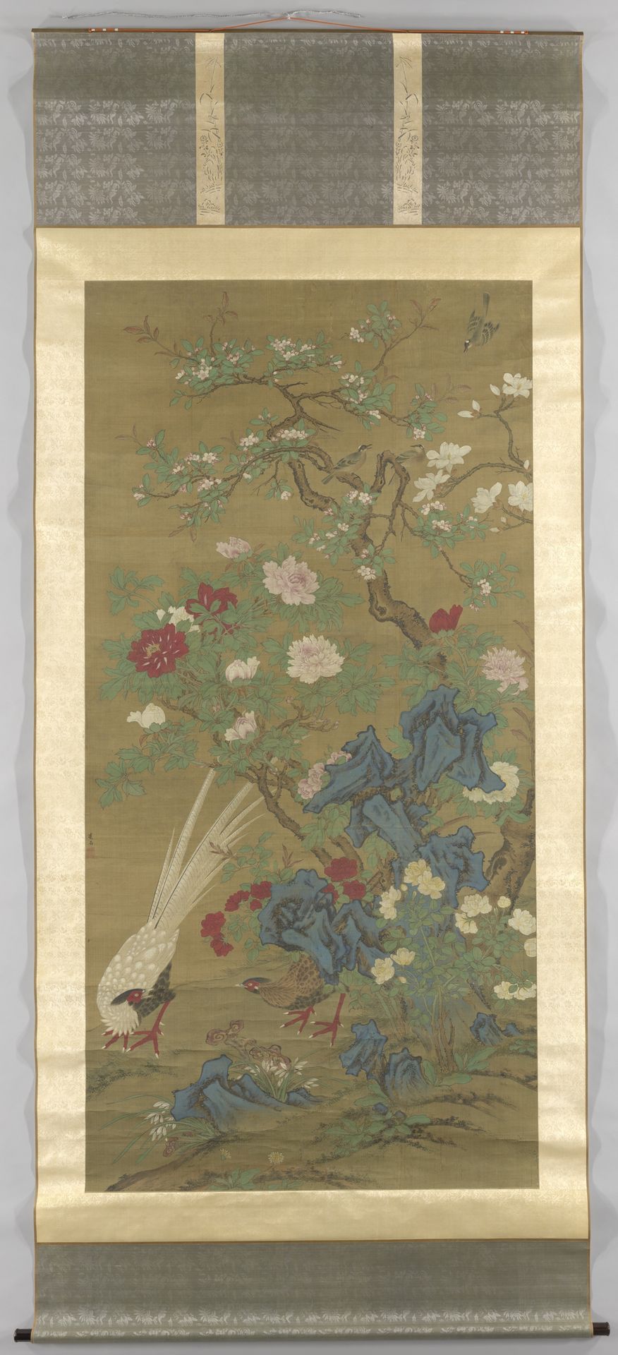 Silver Pheasants under Spring Blossoms by Ye Shuangshi
