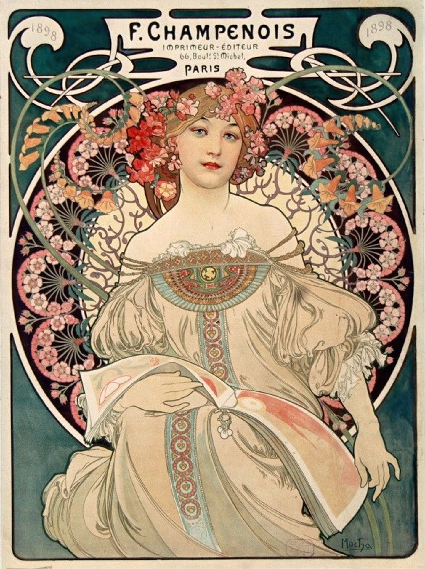 F. Champenois Imprimeur-Editeur by Alphonse Mucha
