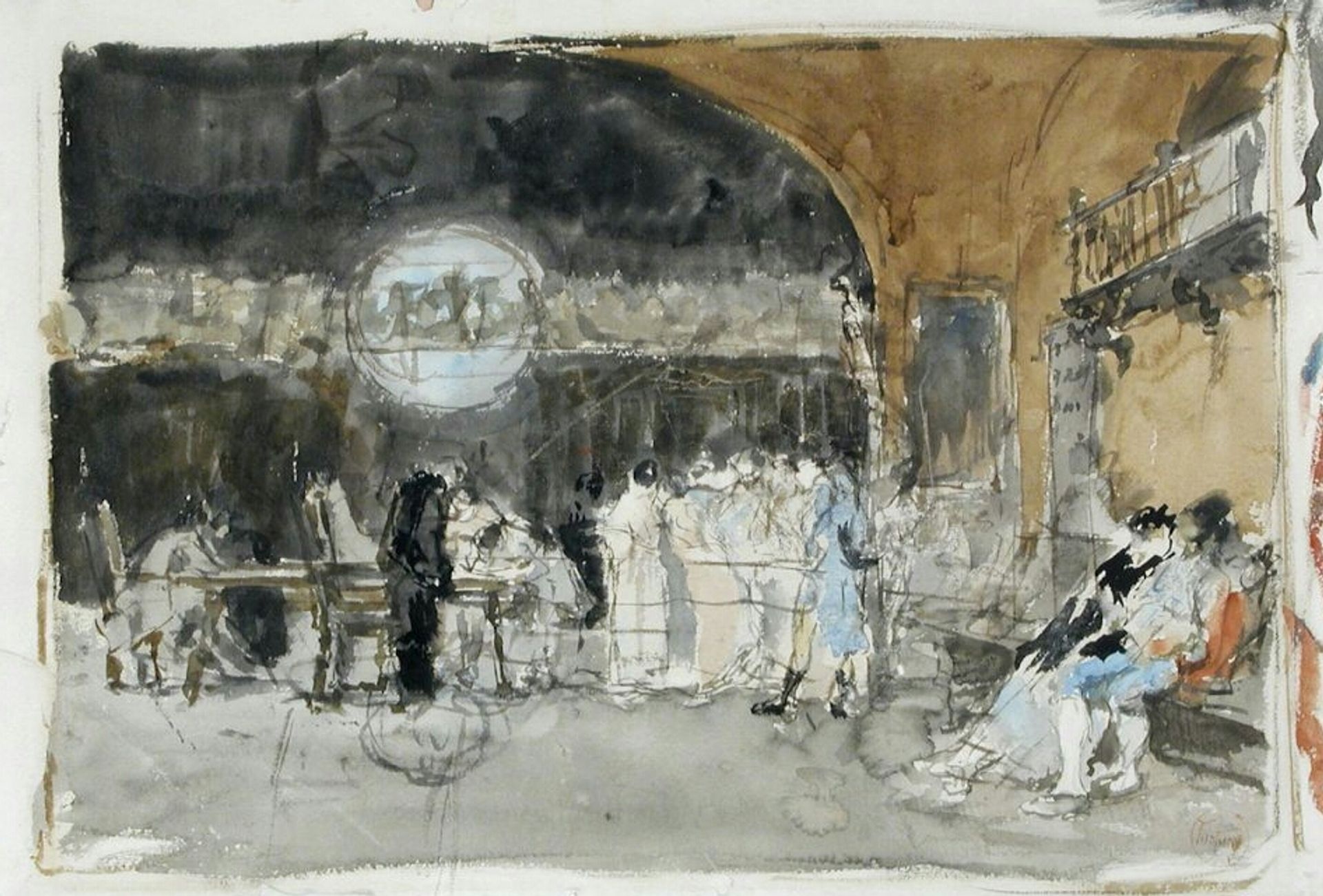 Drawing for the vicarage by Mariano Fortuny Marsal