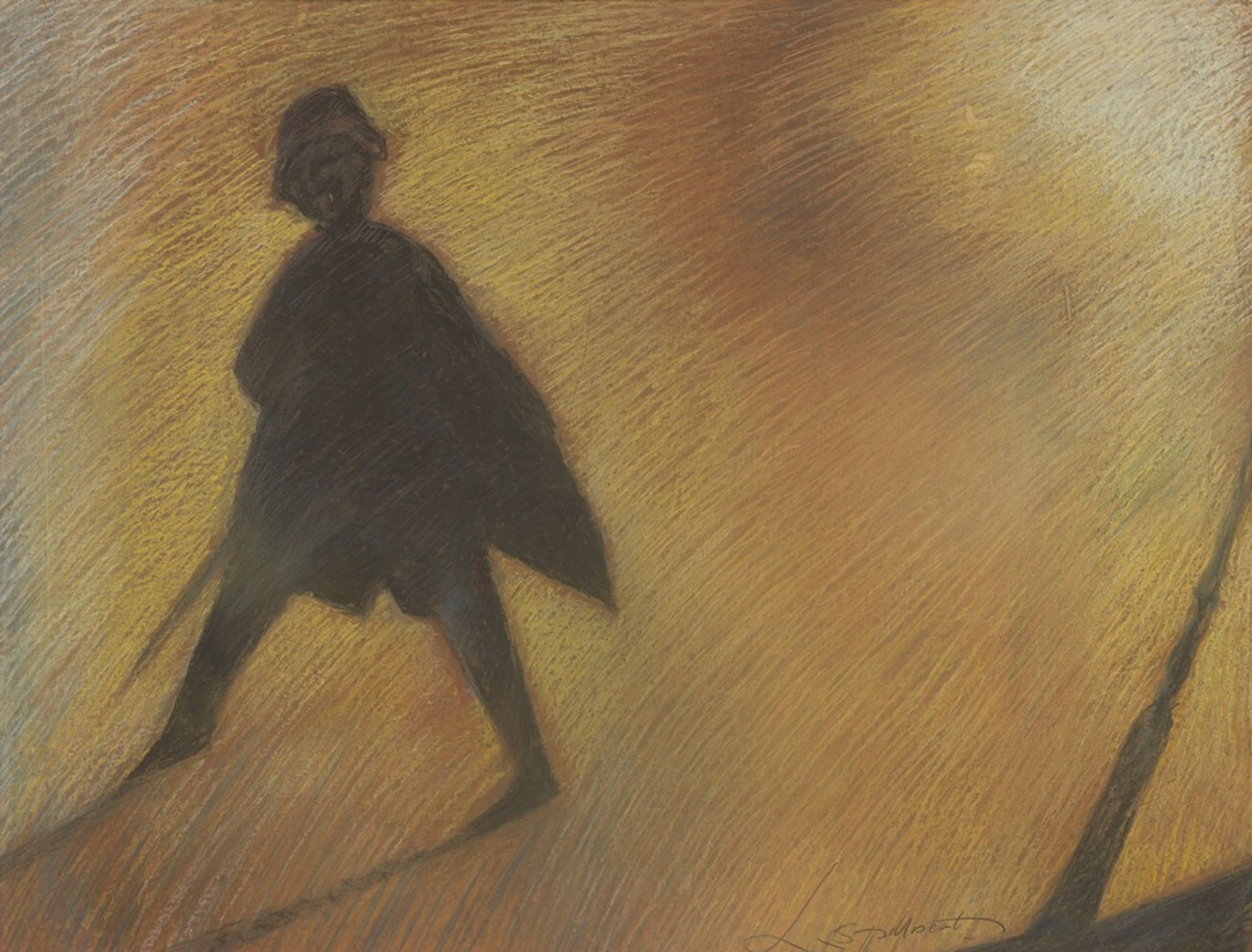 Het einde van een mooie dag – Figuur in tegenlicht by Léon Spilliaert