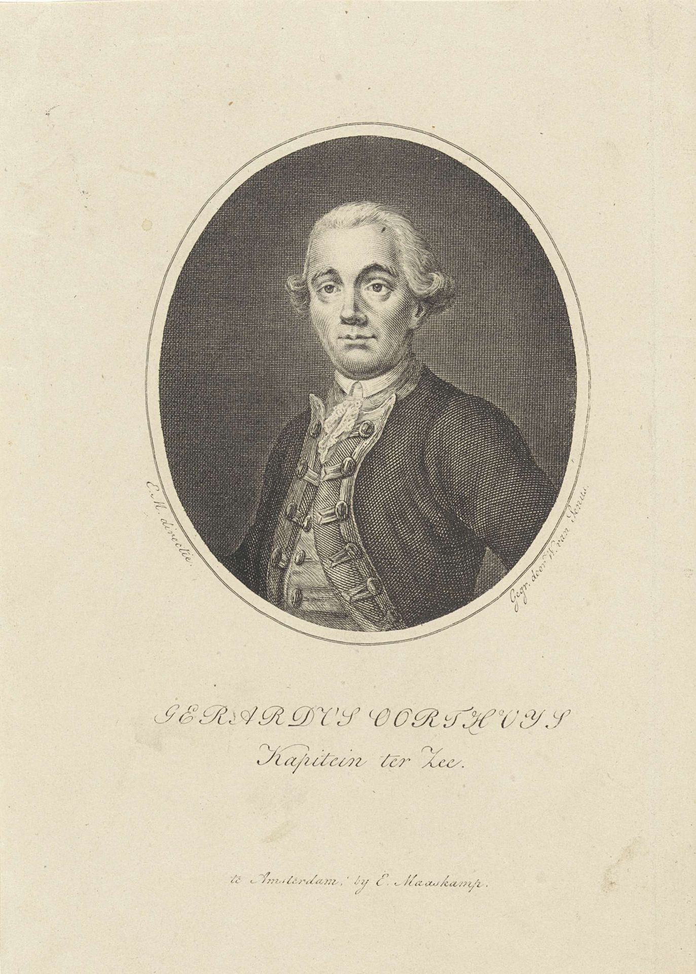 Portret van Gerardus Oorthuys by Willem van Senus