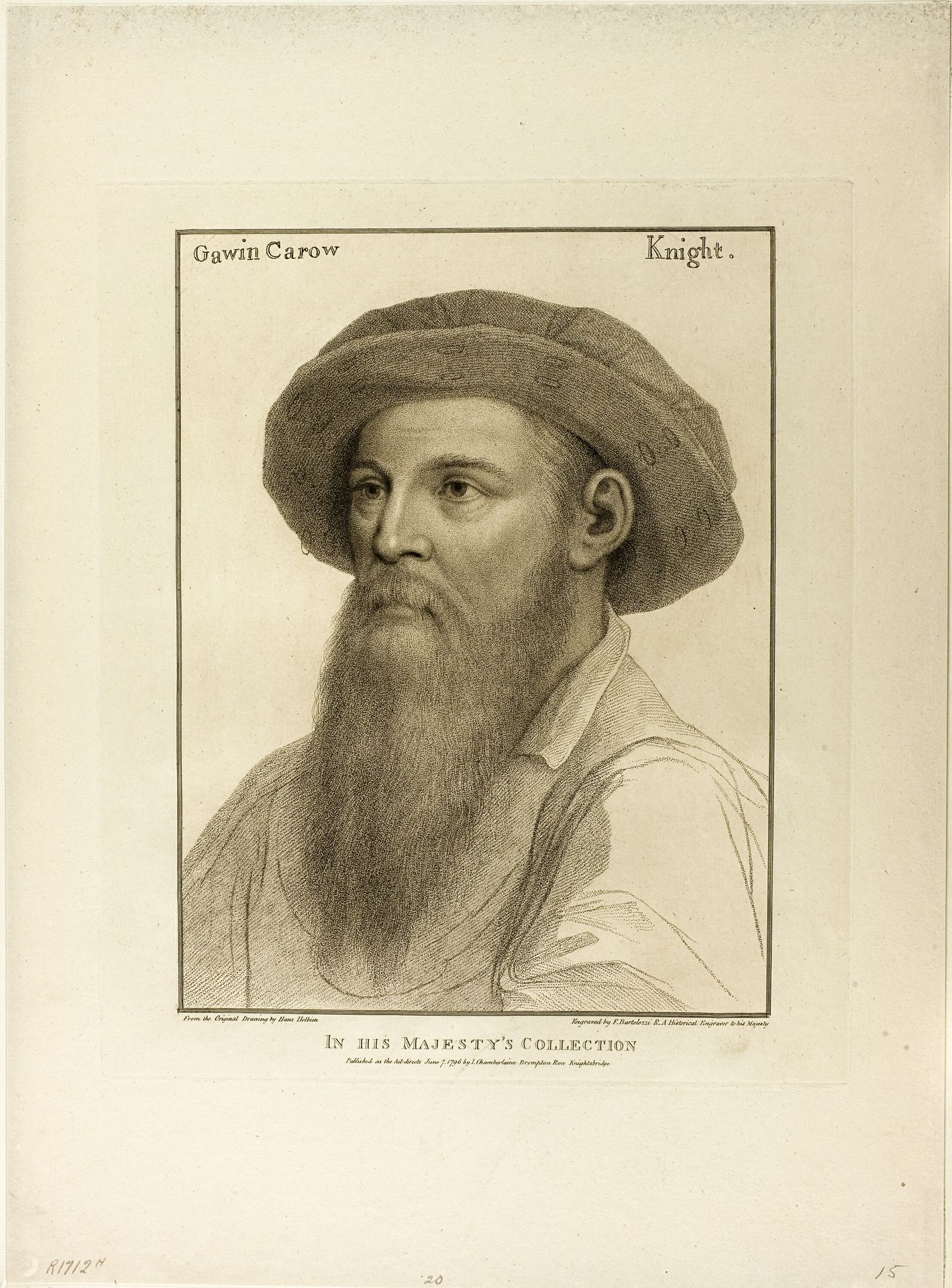 Sir Gawin Carew by Francesco Bartolozzi
