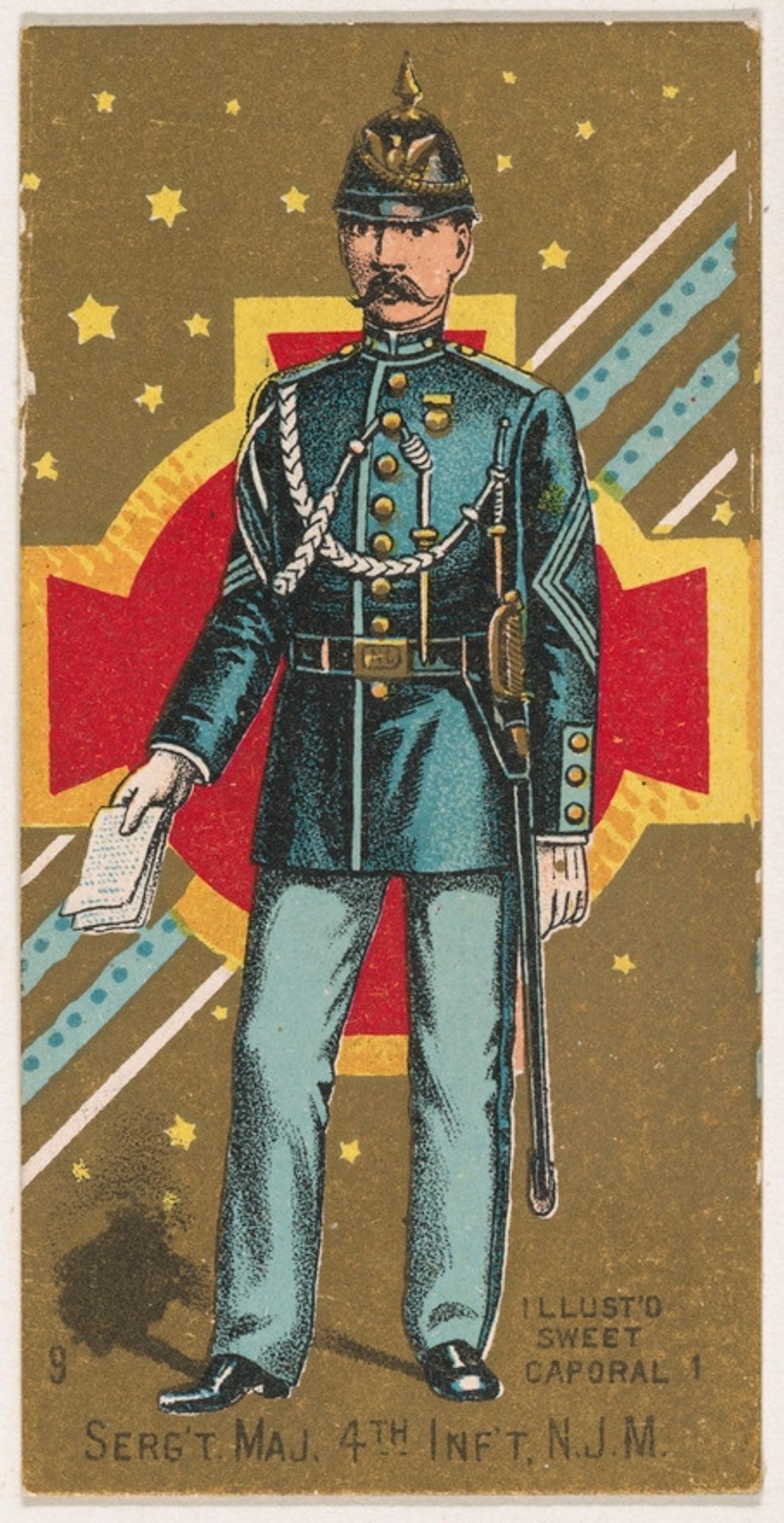 Sergeant-Major, 4th Infantry, New Jersey Militia, from the Military Series (N224) issued by Kinney Tobacco Company to promote Sweet Caporal Cigarettes by Kinney Brothers Tobacco Company
