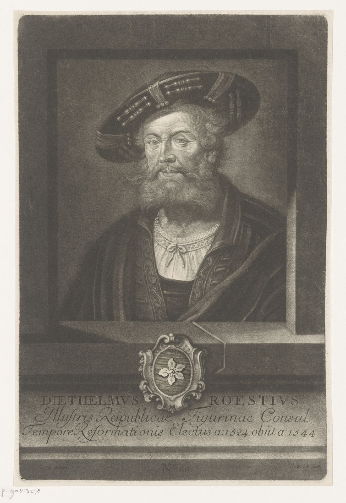 Portret van Diethelm Röist by Sebastian Walch