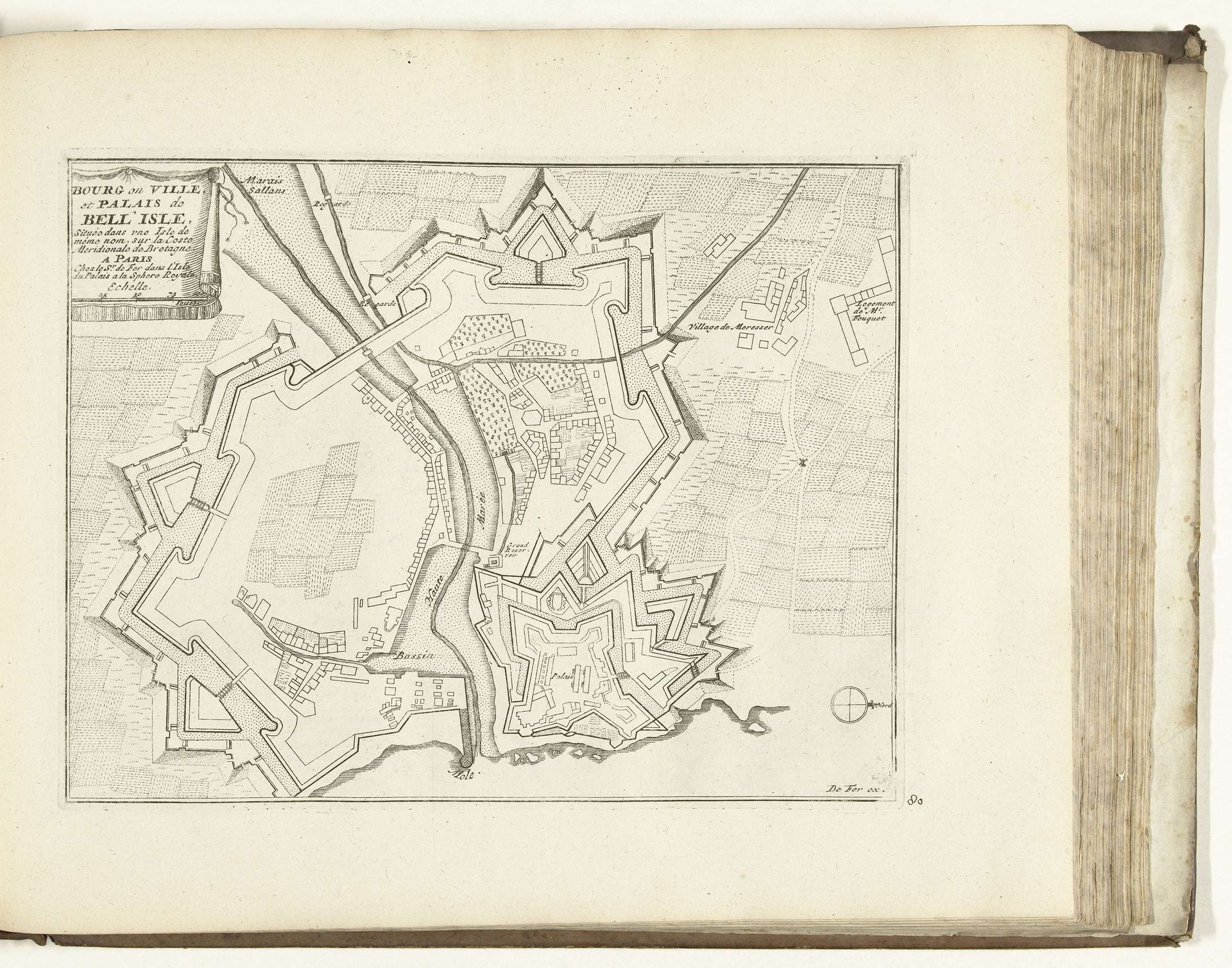 Plattegrond van Belle Ile, 1726 by Anonymous