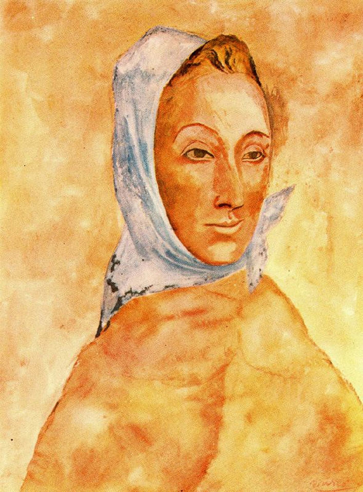 Portrait of Fernande Olivier in headscarves by Pablo Picasso