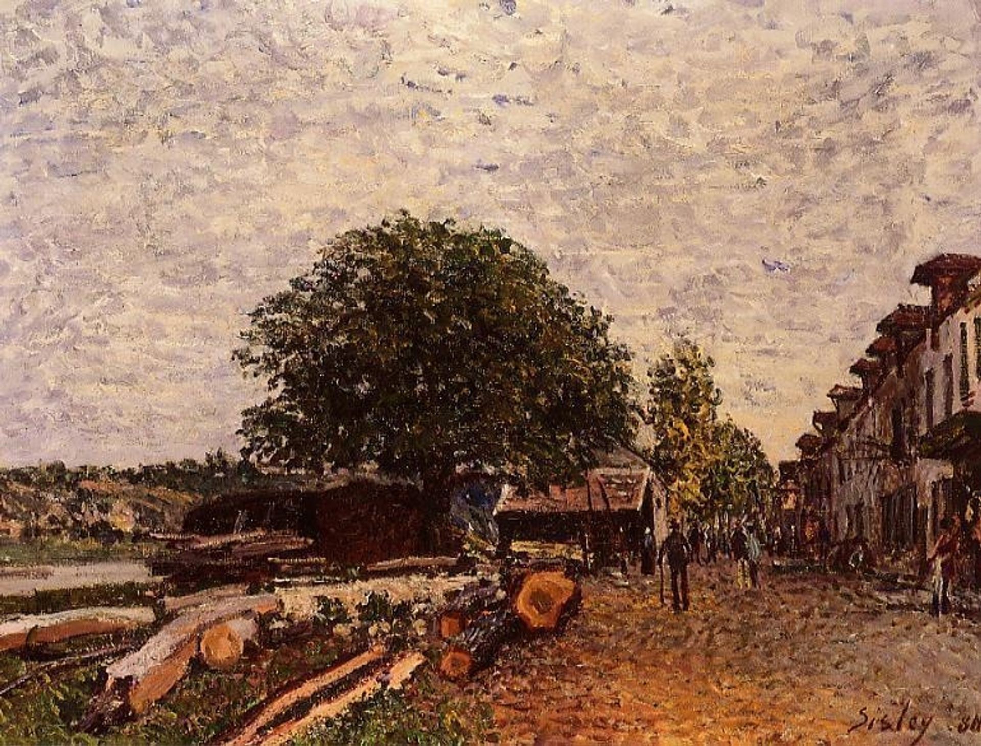 Construction Site at Saint Mammes by Alfred Sisley