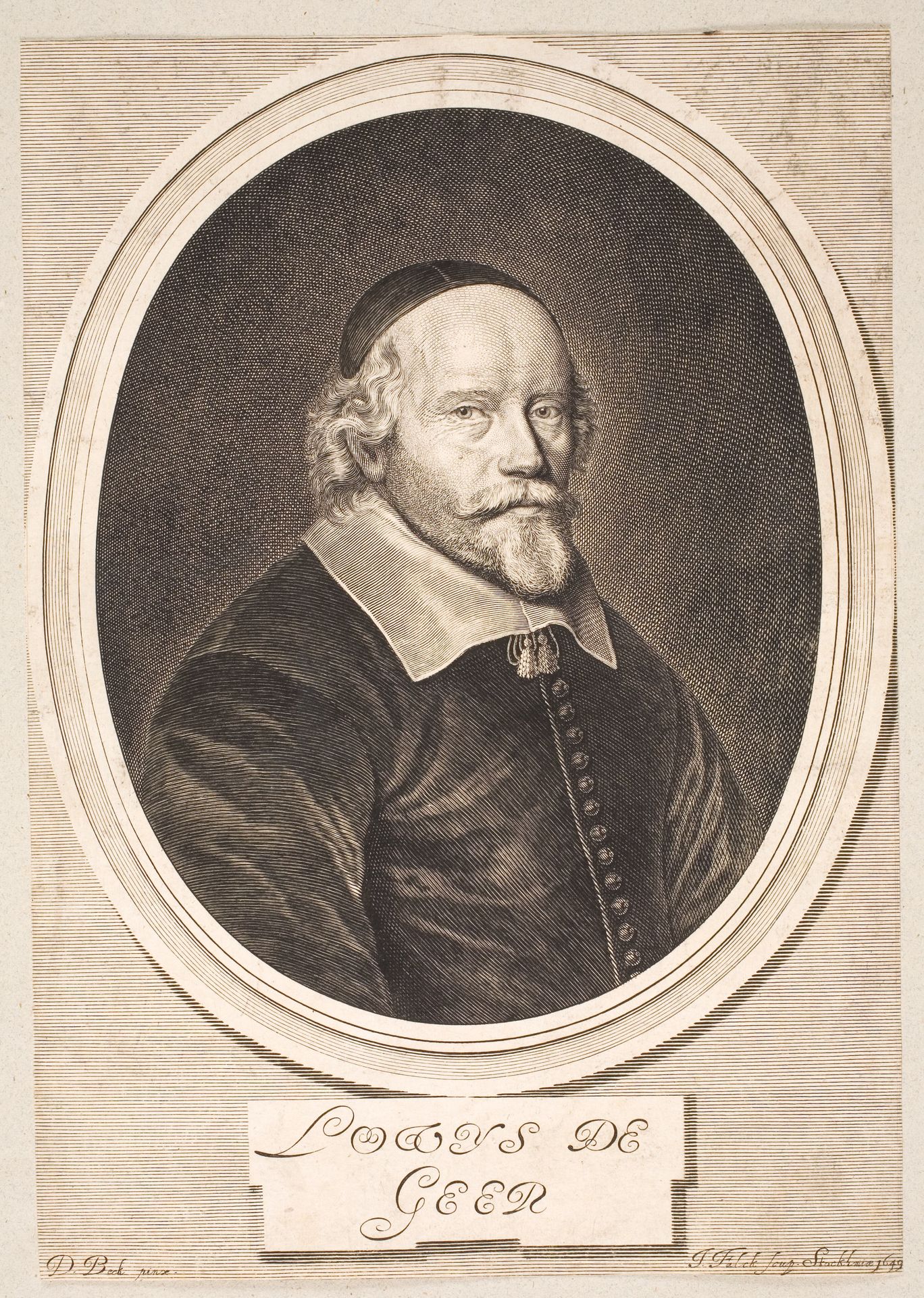 Portræt af Louis de Geer by Jeremias Falck