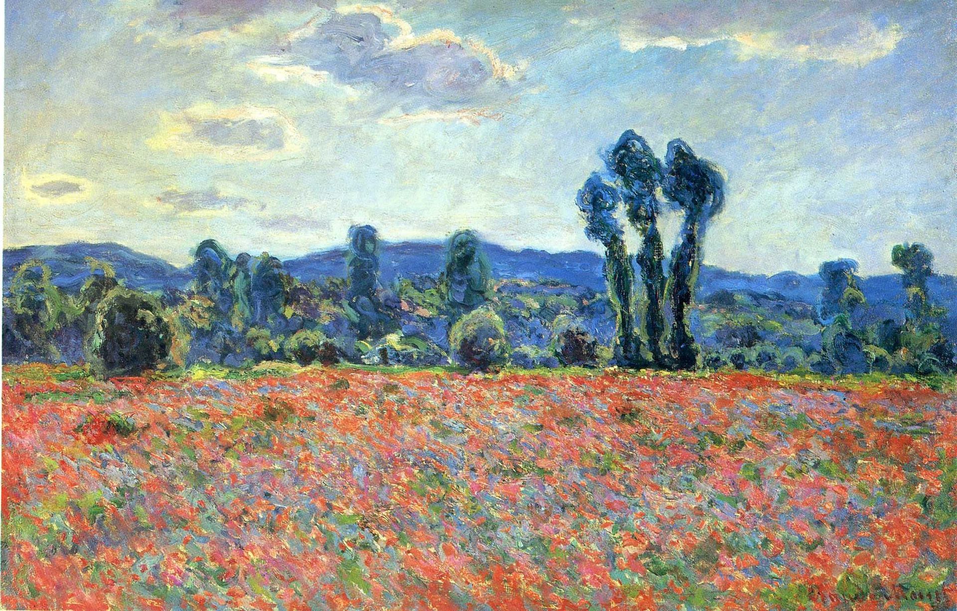 Poppy Field in Giverny by Claude Monet
