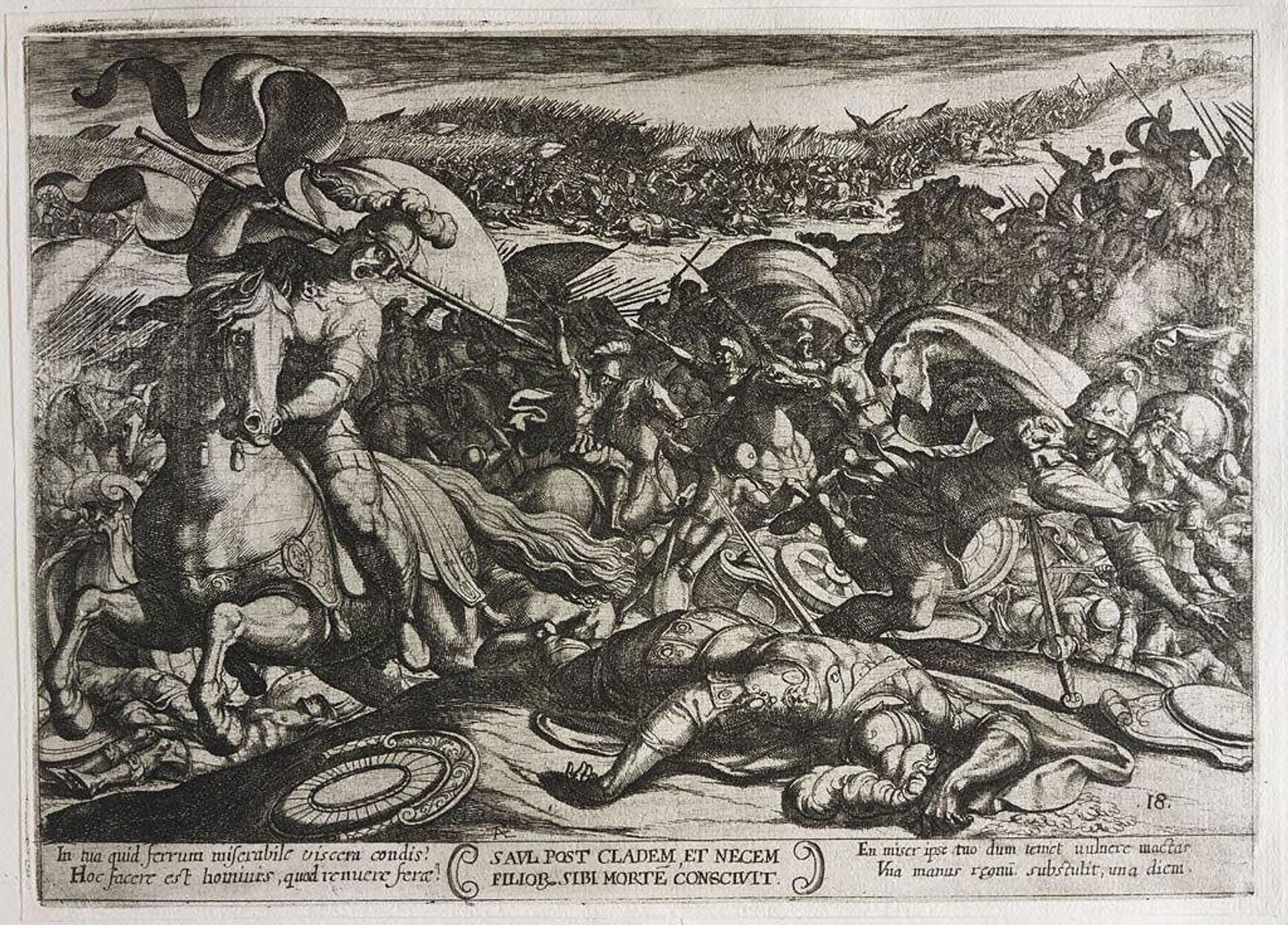 Saul's Suicide after His Defeat by the Philistines by Antonio Tempesta