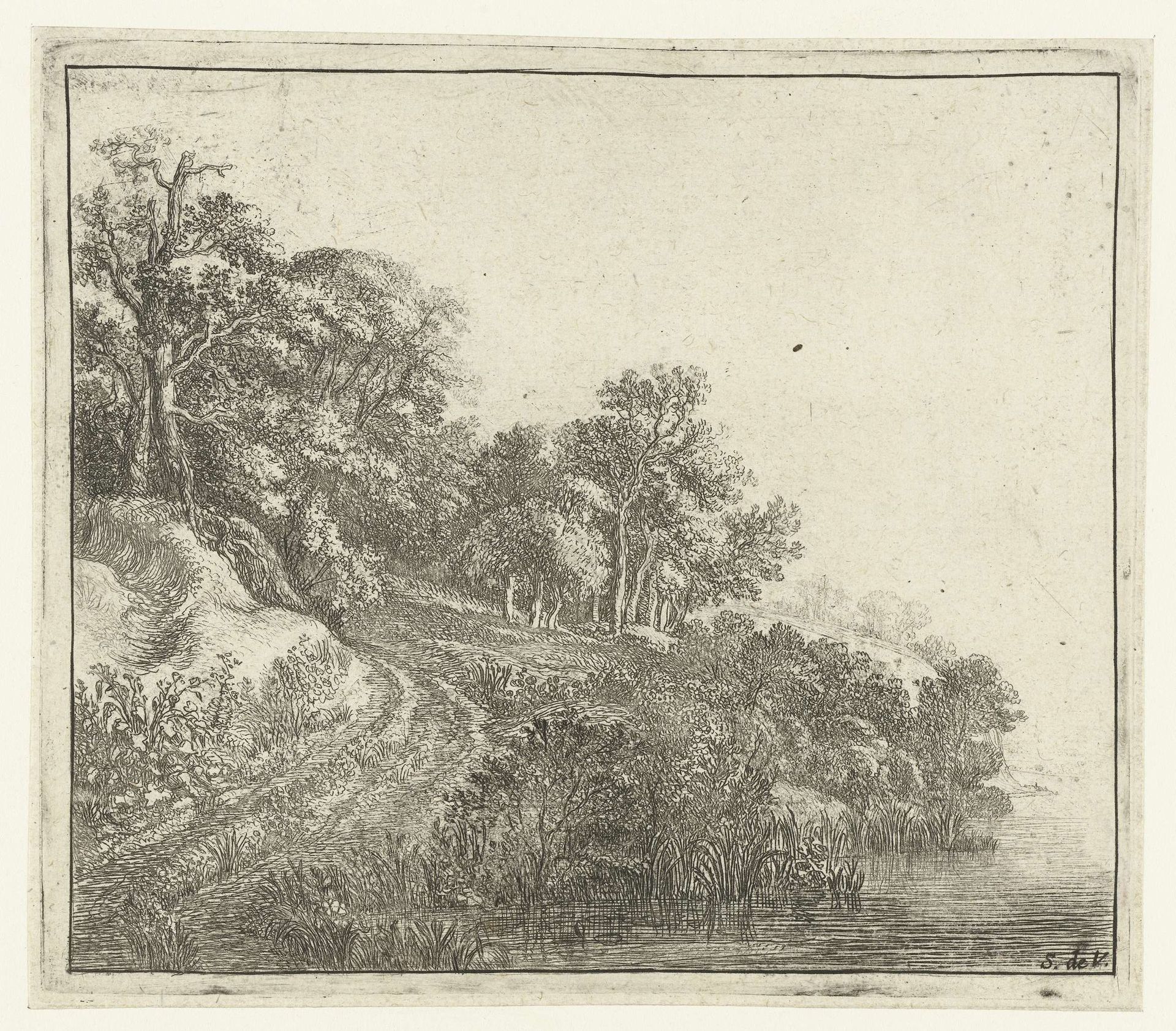 Heuvel met bebossing by Simon de Vlieger
