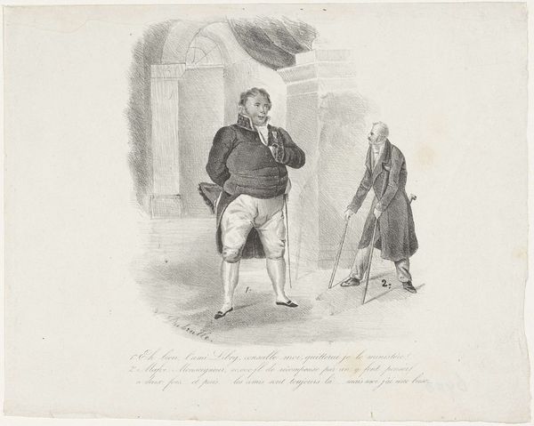 Spotprent op minister Van Maanen, 1830