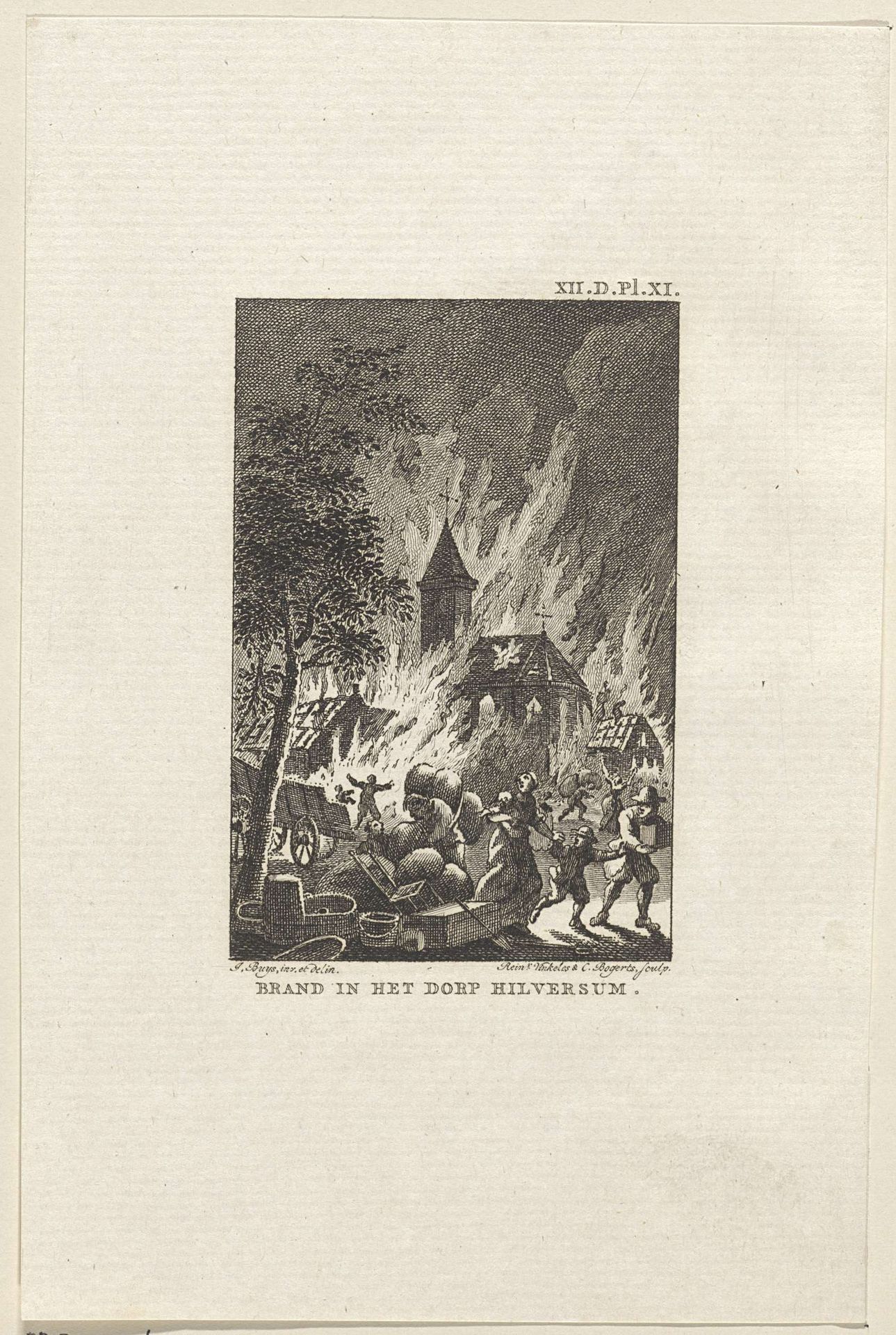 Brand te Hilversum, 1766 by Reinier Vinkeles
