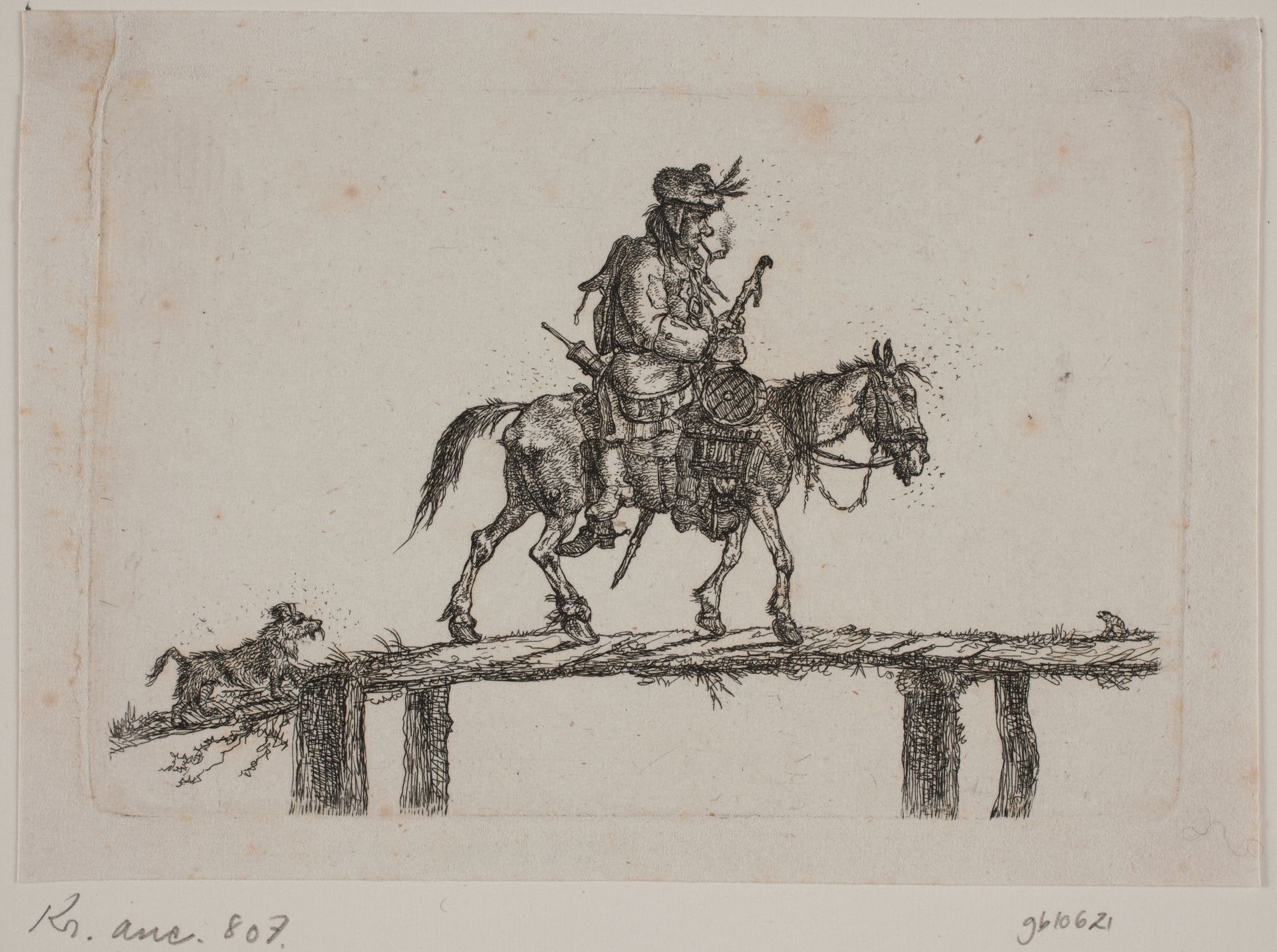 Et ridende postbud [?] Ved Århus by Christian David Gebauer