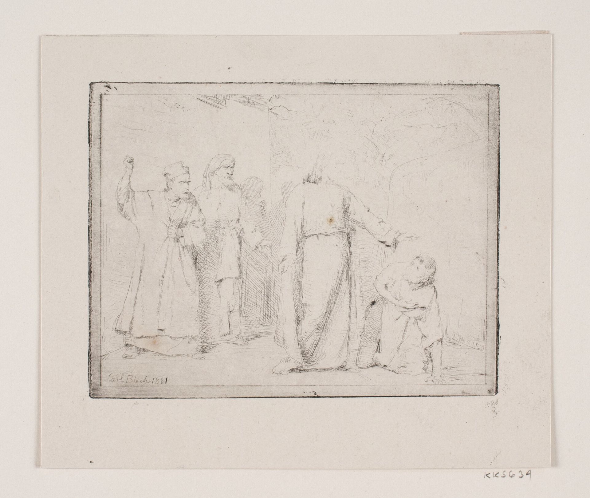 Kristus helbreder en lam by Carl Bloch