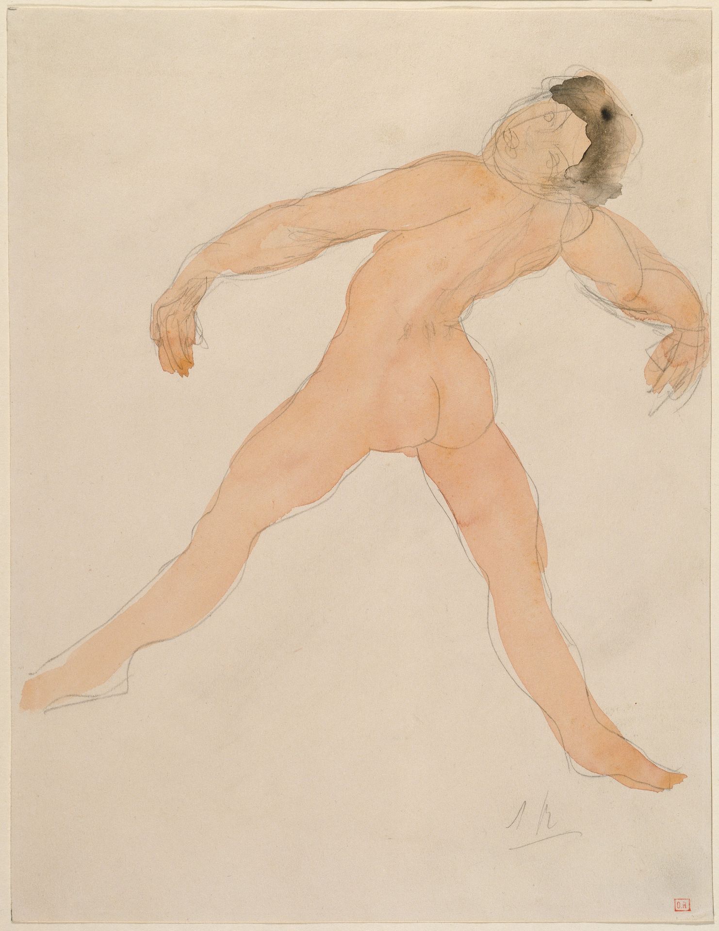 Woman Dancing with Her Head Thrown Back, rear view by Auguste Rodin