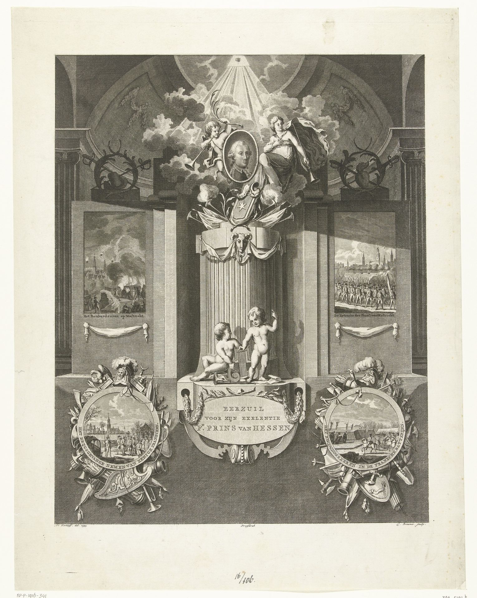 Monument voor Frederik, prins van Hessen by Cornelis Brouwer