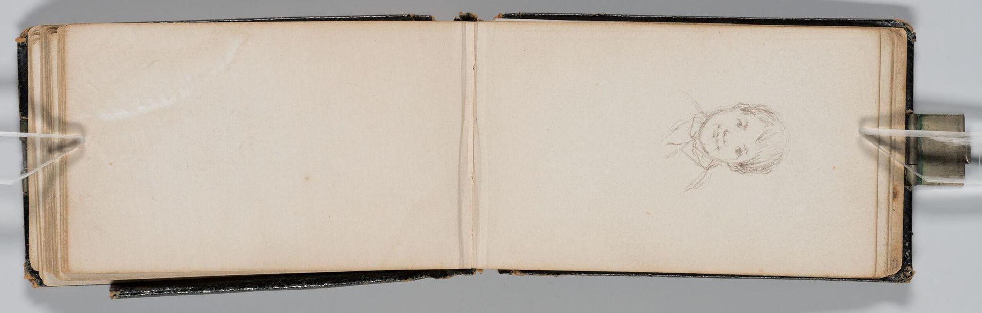 Head of a Boy; verso: Sketch of a Child by Sanford Robinson Gifford