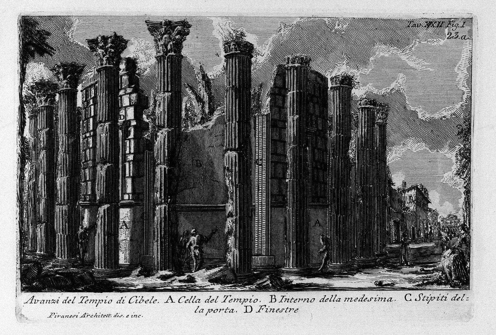 The Roman antiquities, t. 1, Plate XXII. Temple of Cybele. by Giovanni Battista Piranesi
