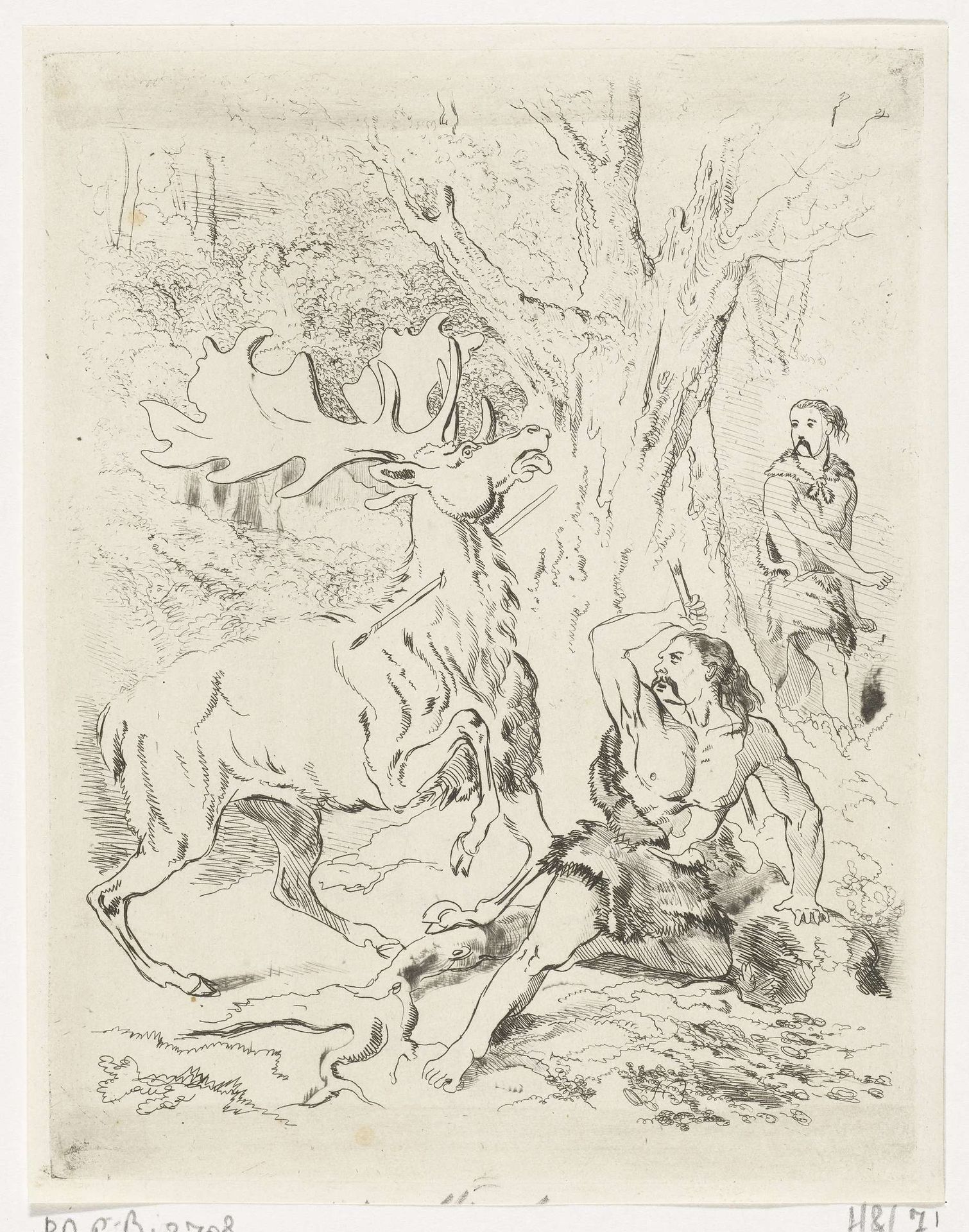 Aeddon redt het leven van Kaibar by Karel Frederik Bombled