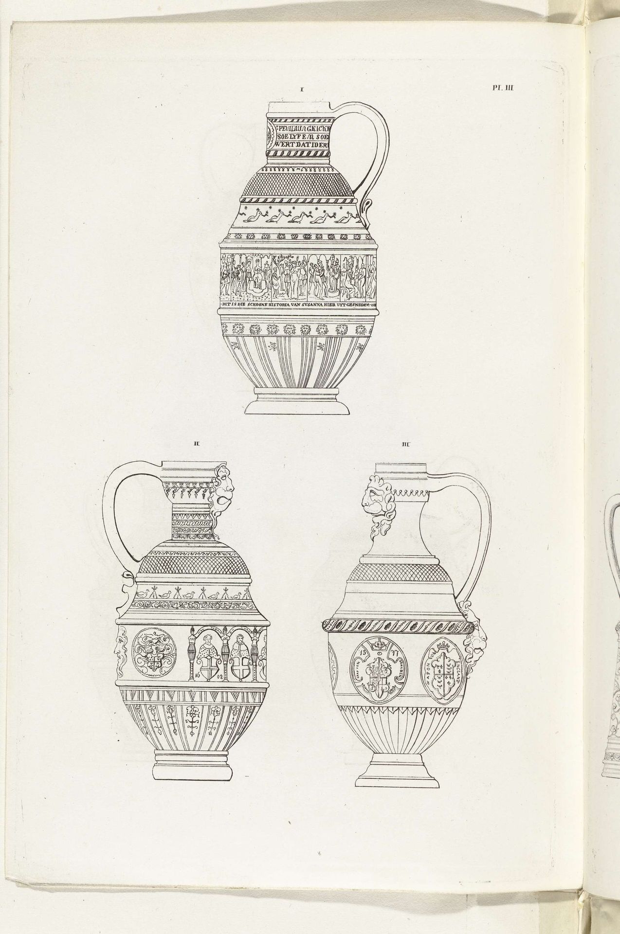 Kannen van steengoed, plaat III by Charles Onghena