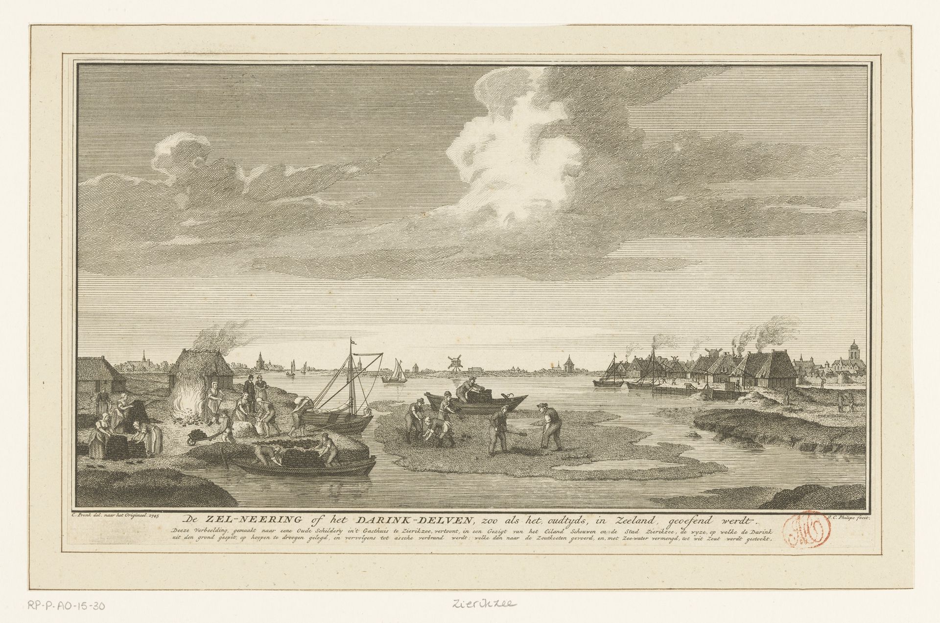 Zoutwinning in Zeeland, ca. 1600 by Jan Caspar Philips