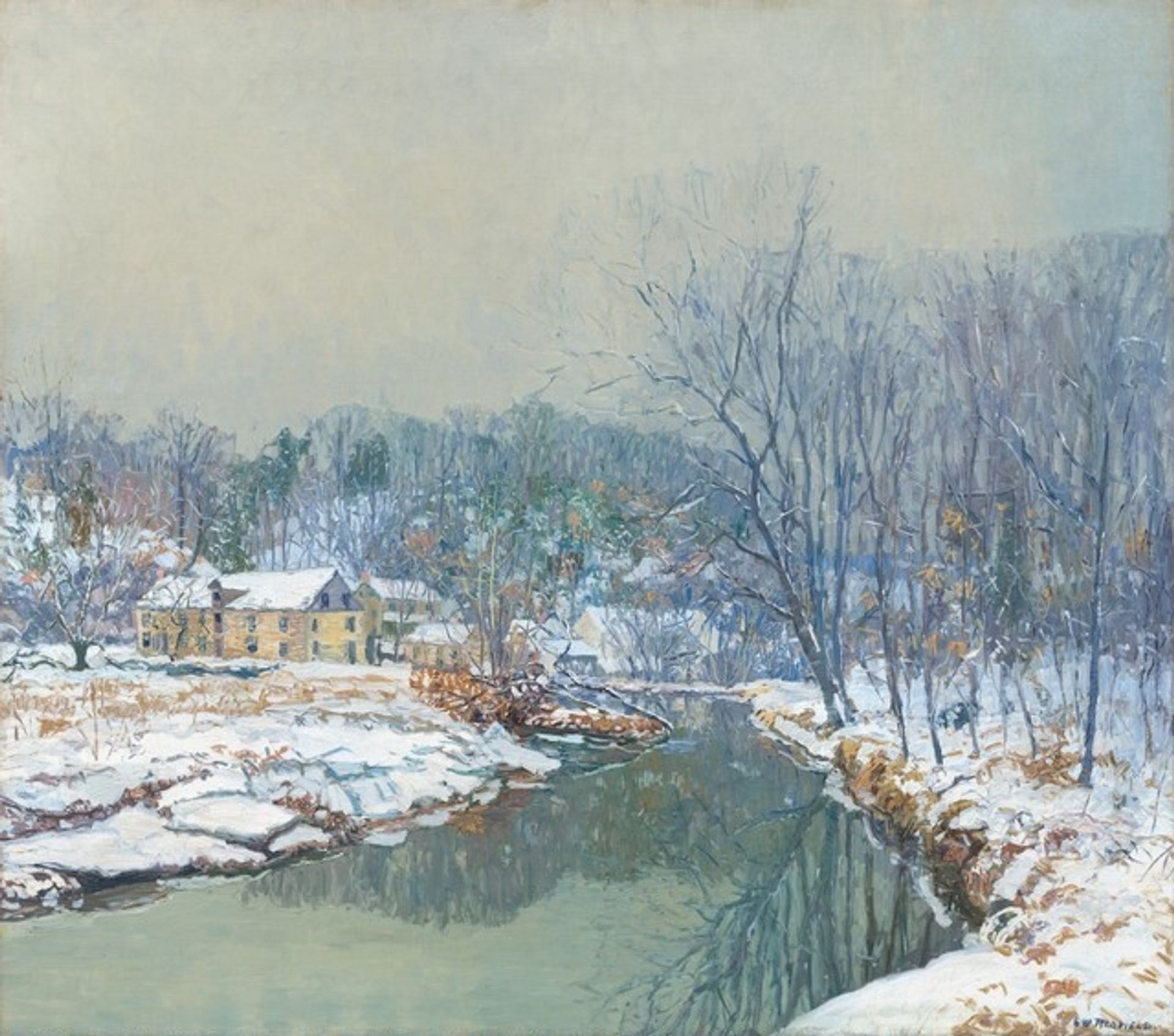 The Mill in Winter by Edward Willis Redfield