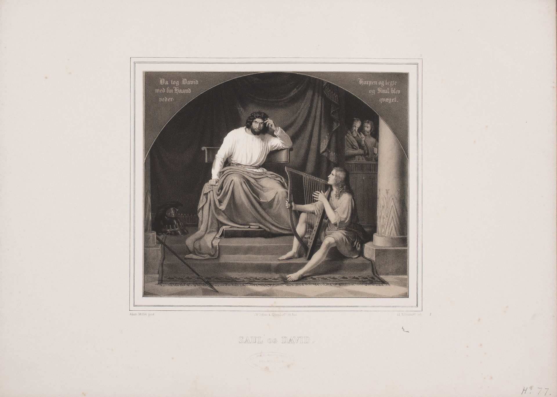 Saul og David by Adolph Kittendorff