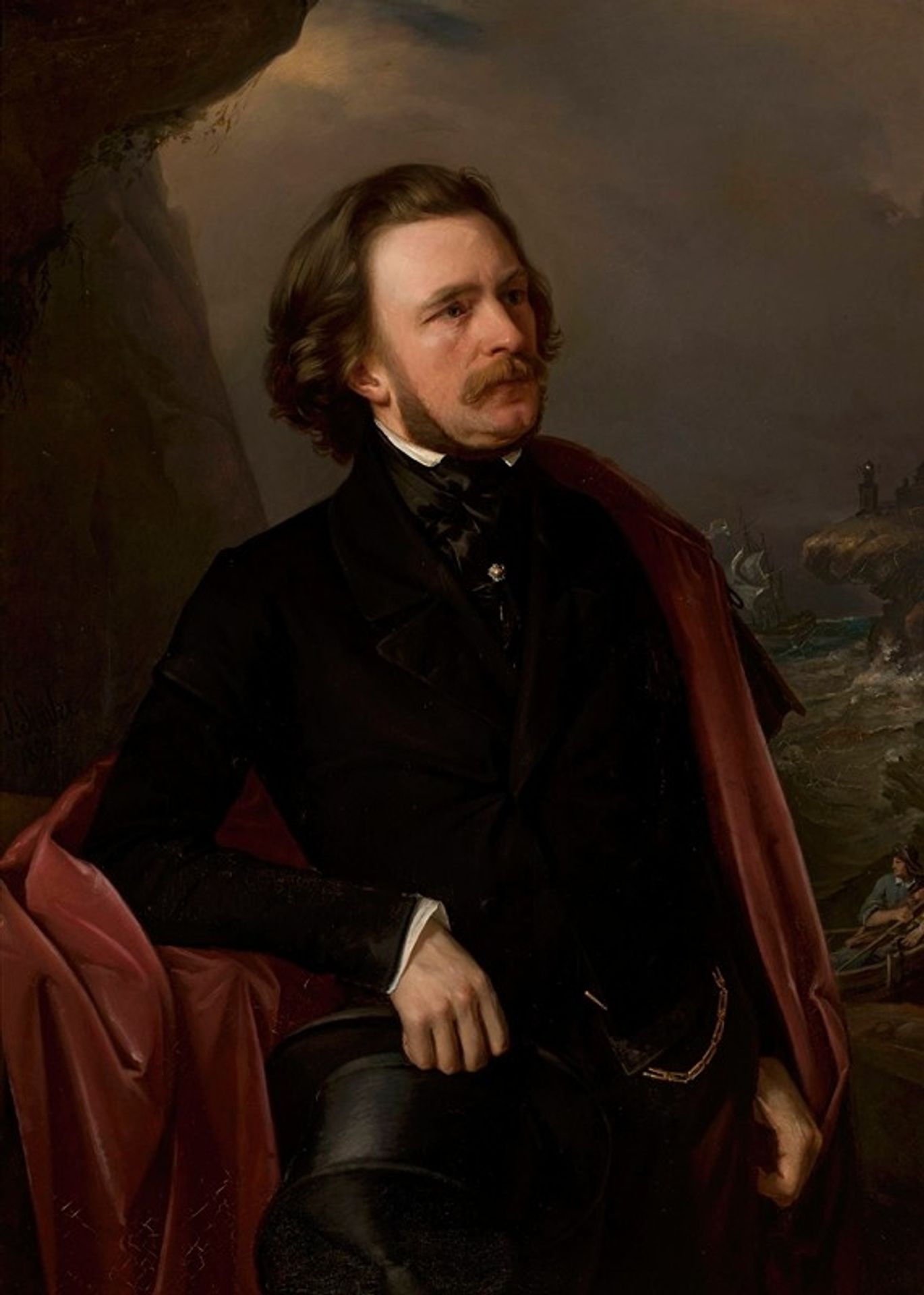 Portrait of doctor Teodor Teutold-Tripplin, traveller by Józef Simmler