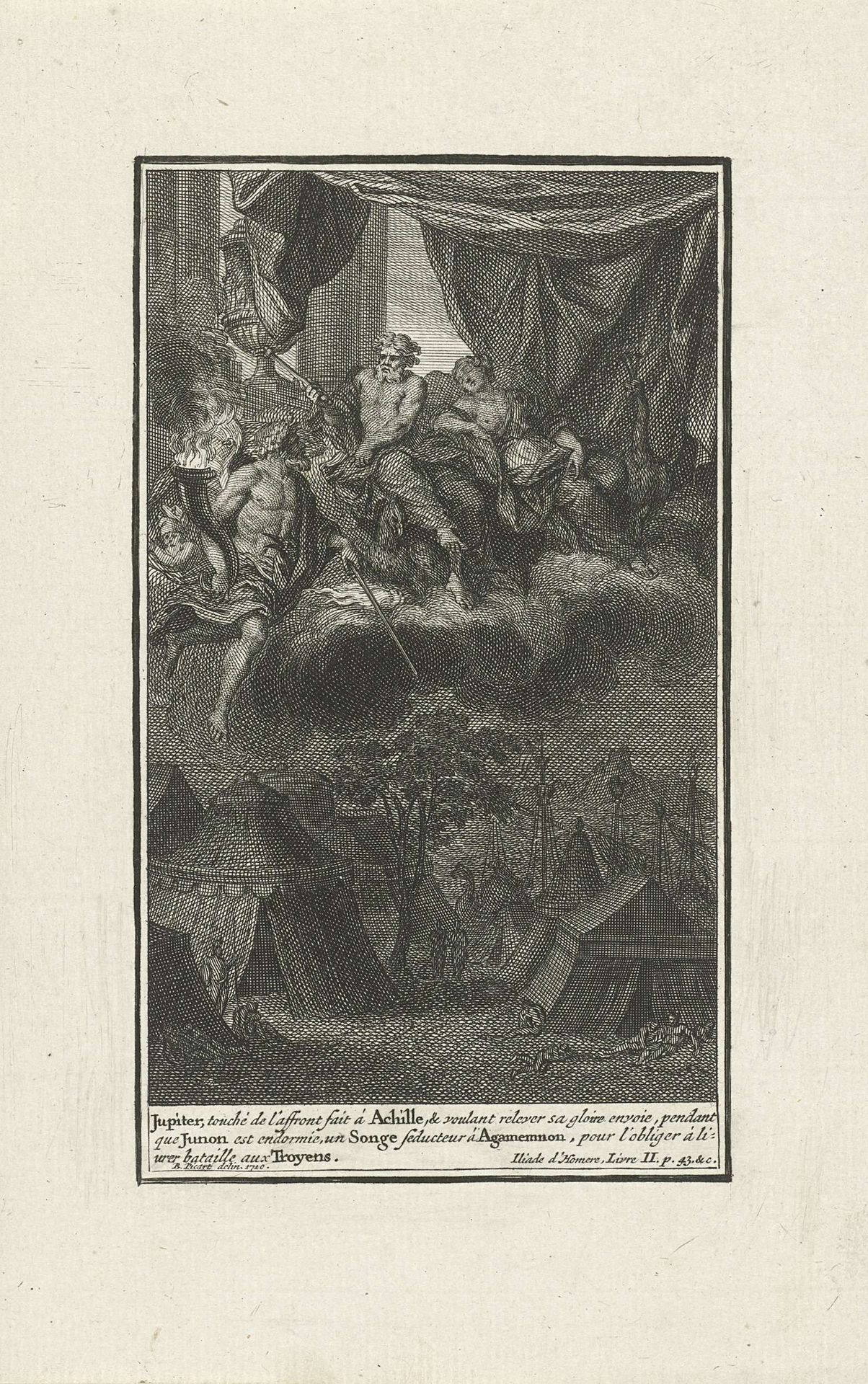 De droom van Agamemnon by Bernard Picart