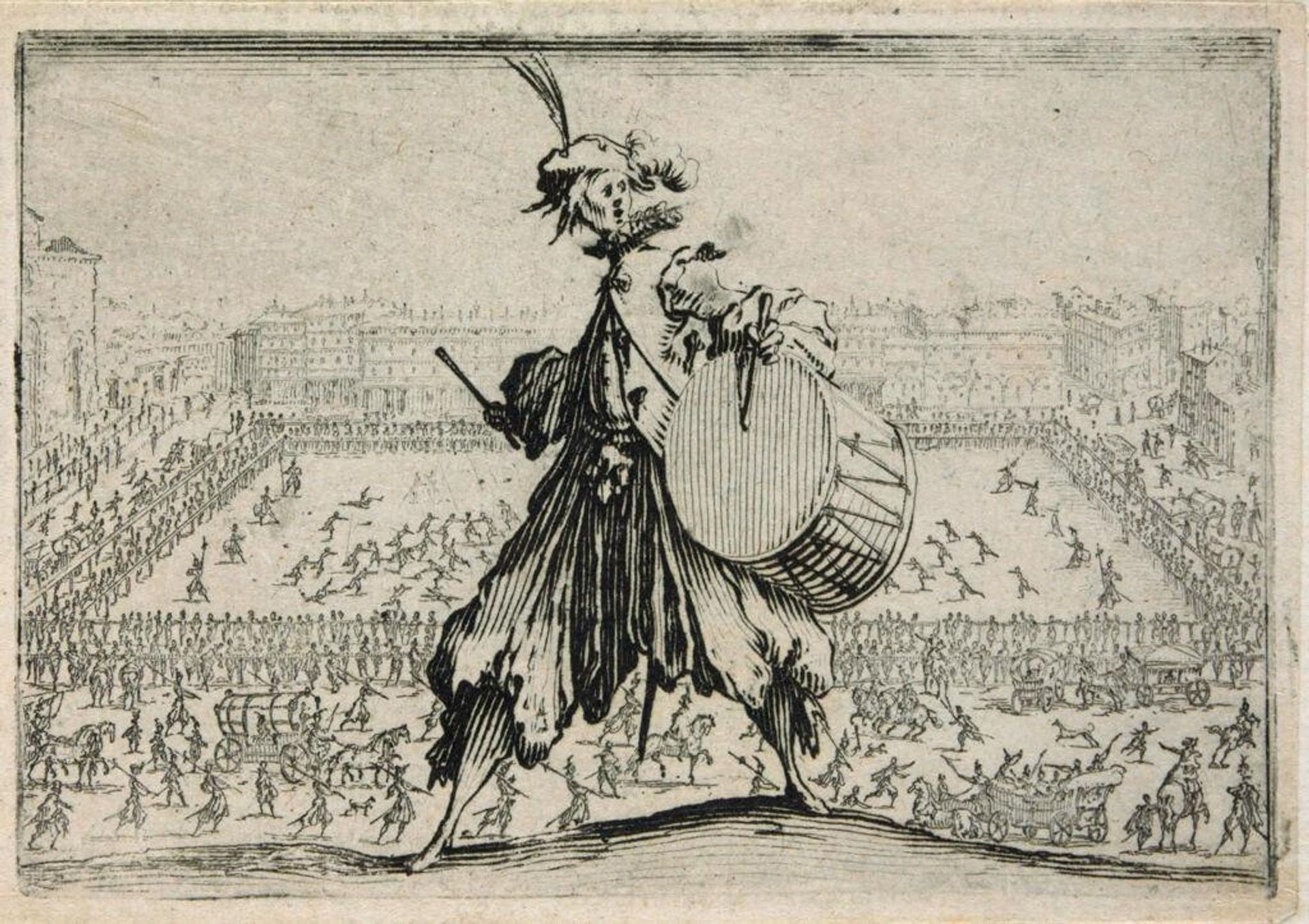 Ball Game at the Piazza Pitti, Florence by Jacques Callot
