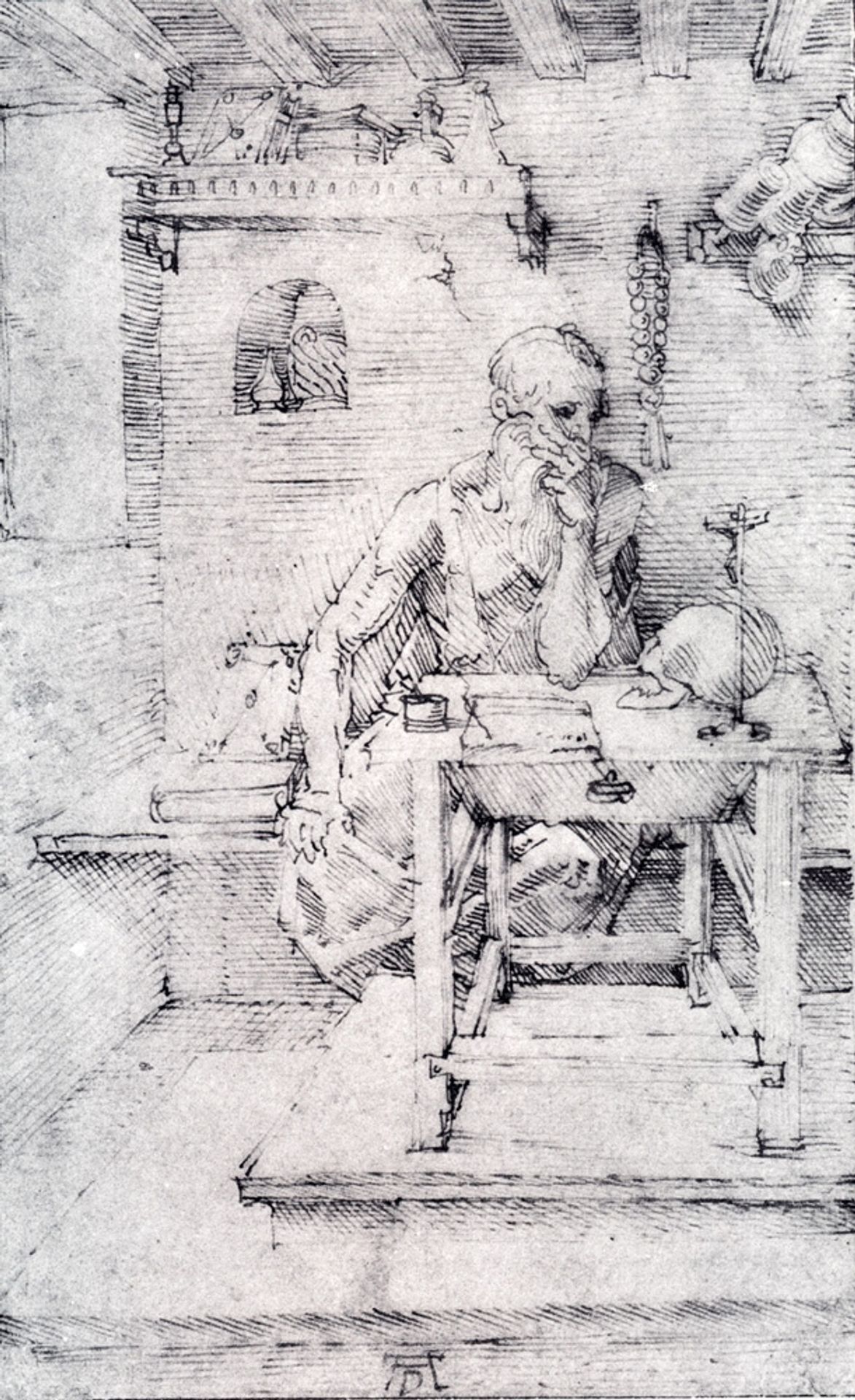 St. Jerome In His Study (Without Cardinal`s Robes) by Albrecht Durer