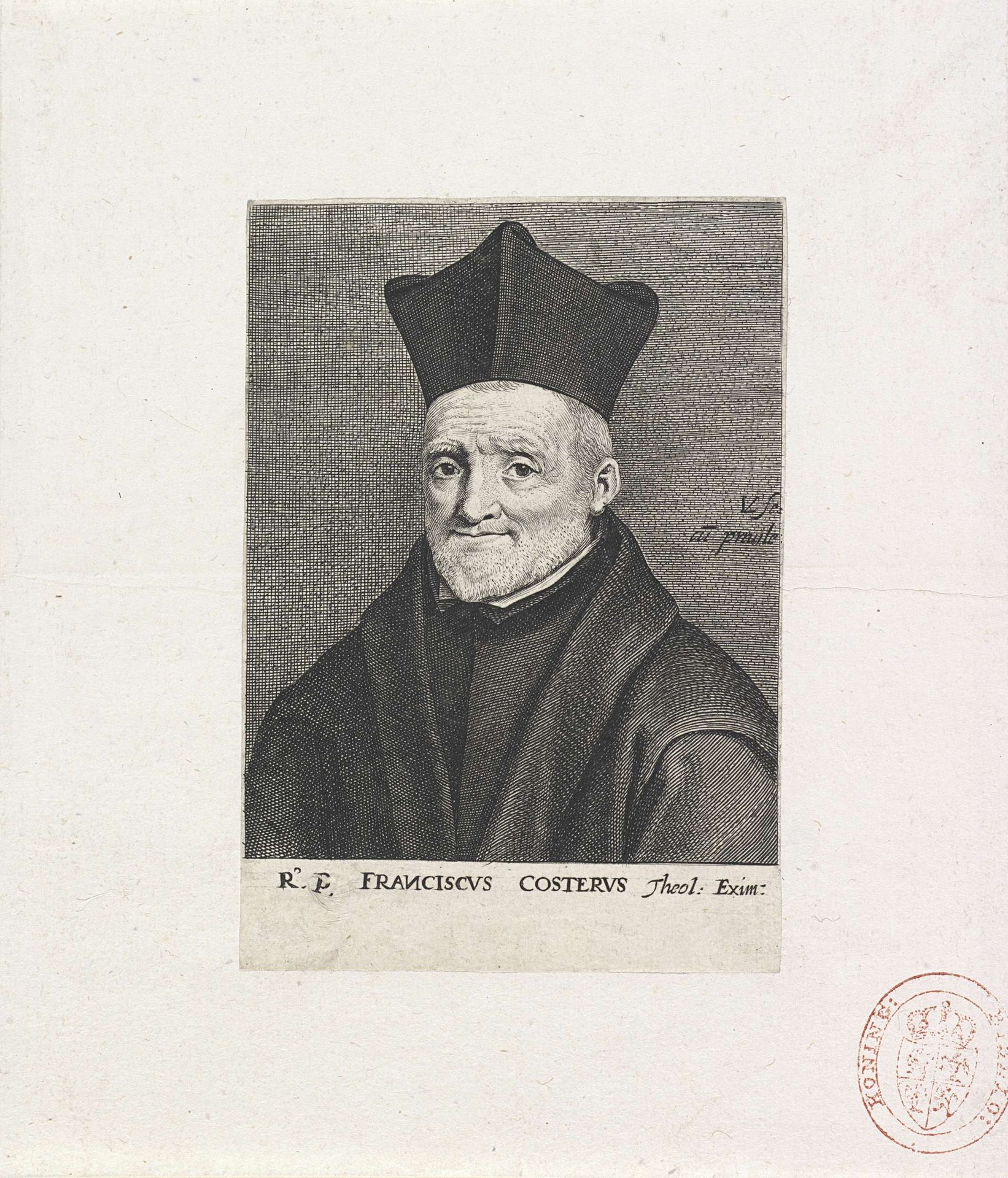 Portret van Franciscus Costerus by Lucas Vorsterman I