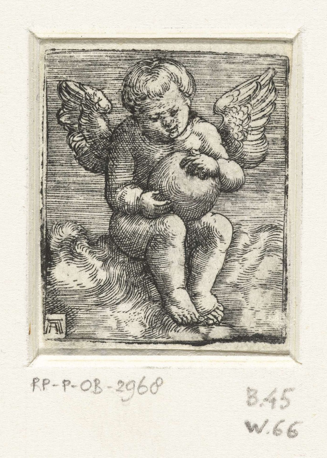 Putto met een bol by Albrecht Altdorfer
