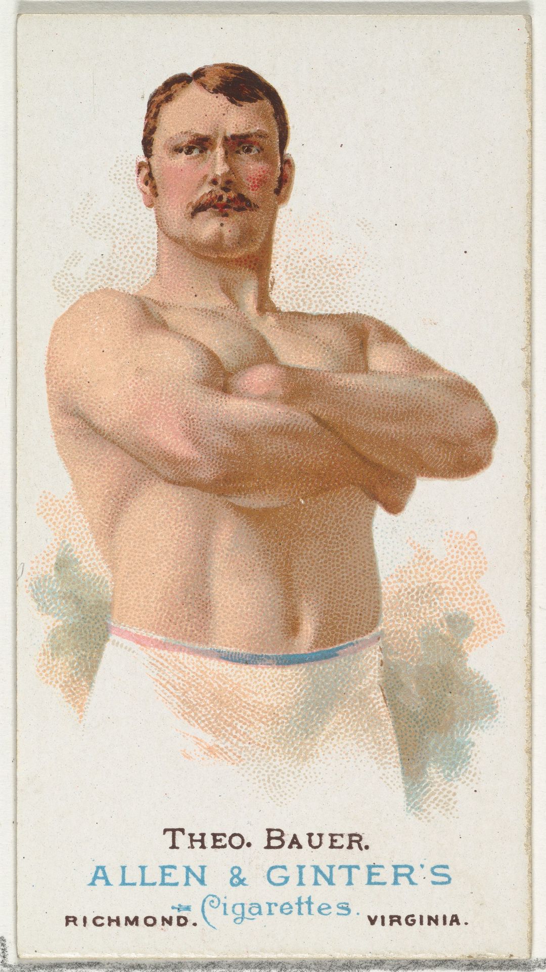 Theodore Bauer, Wrestler, from World's Champions, Series 1 (N28) for Allen & Ginter Cigarettes by Allen & Ginter