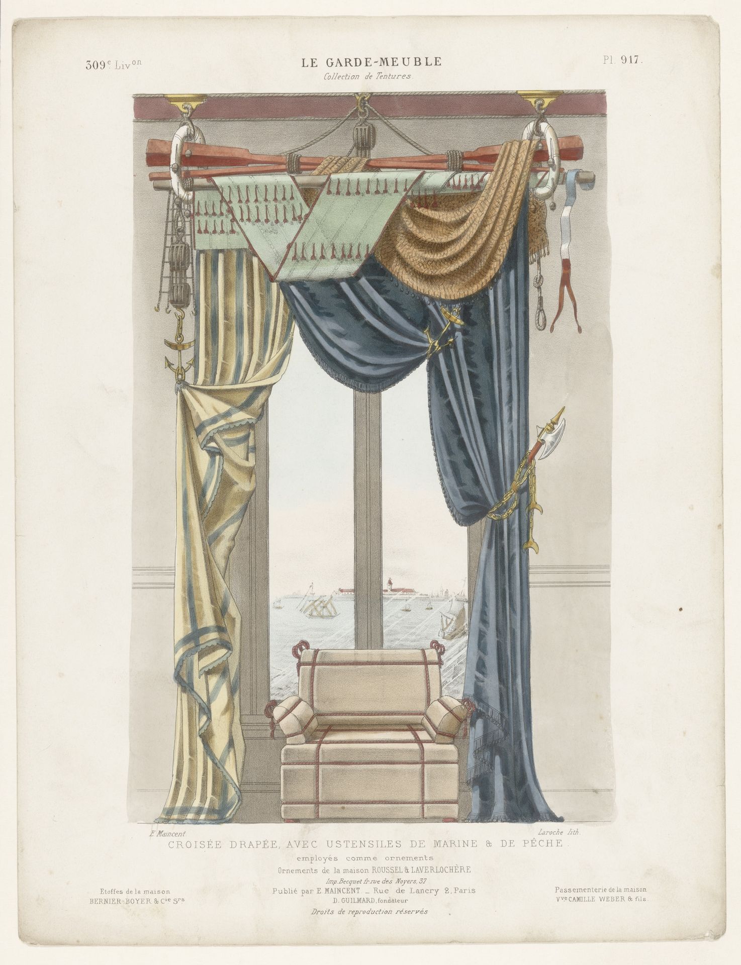 Venster met gordijnen by Léon Laroche