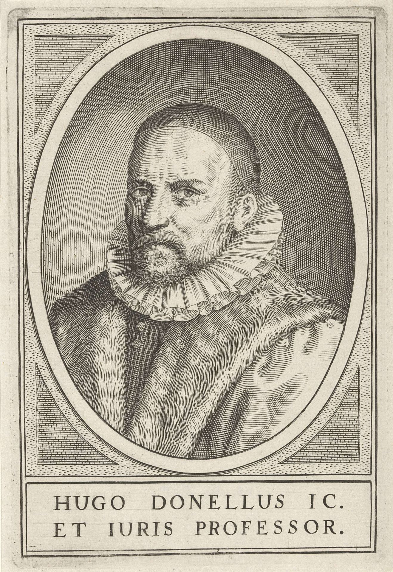 Portret van Hugo Donellus by Willem van Swanenburg