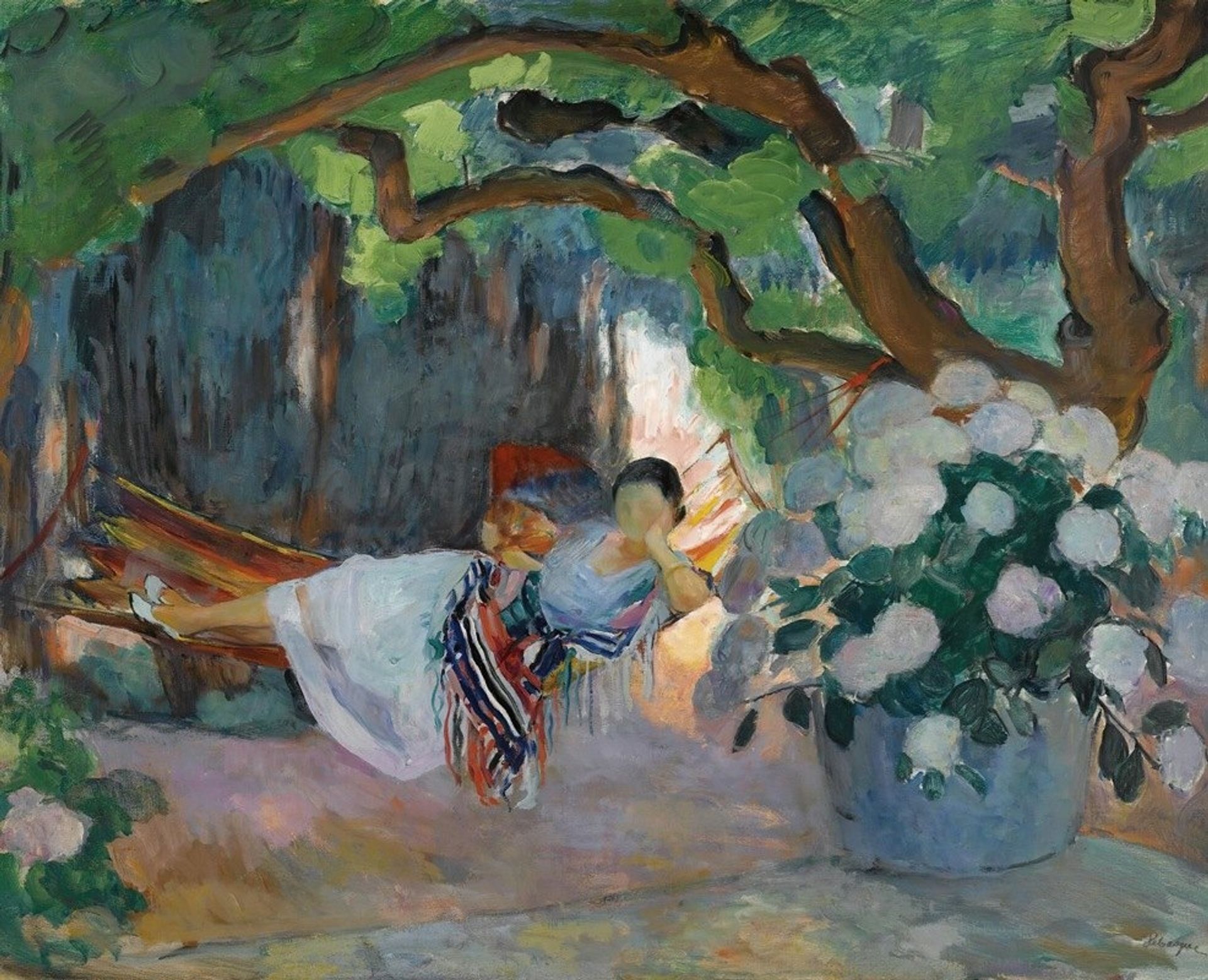 Le Pradet, Jeune Femme Au Hamac by Henri Lebasque