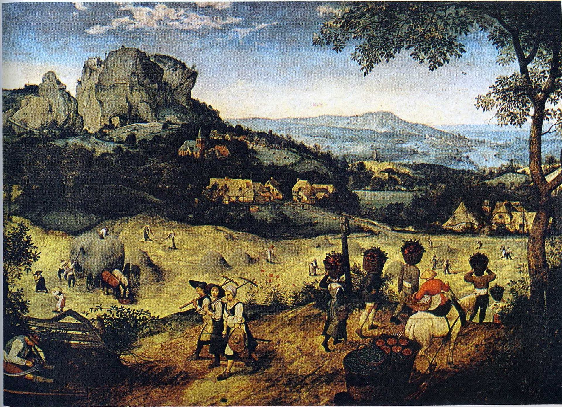 Haymaking (June and July) by Pieter Bruegel the Elder