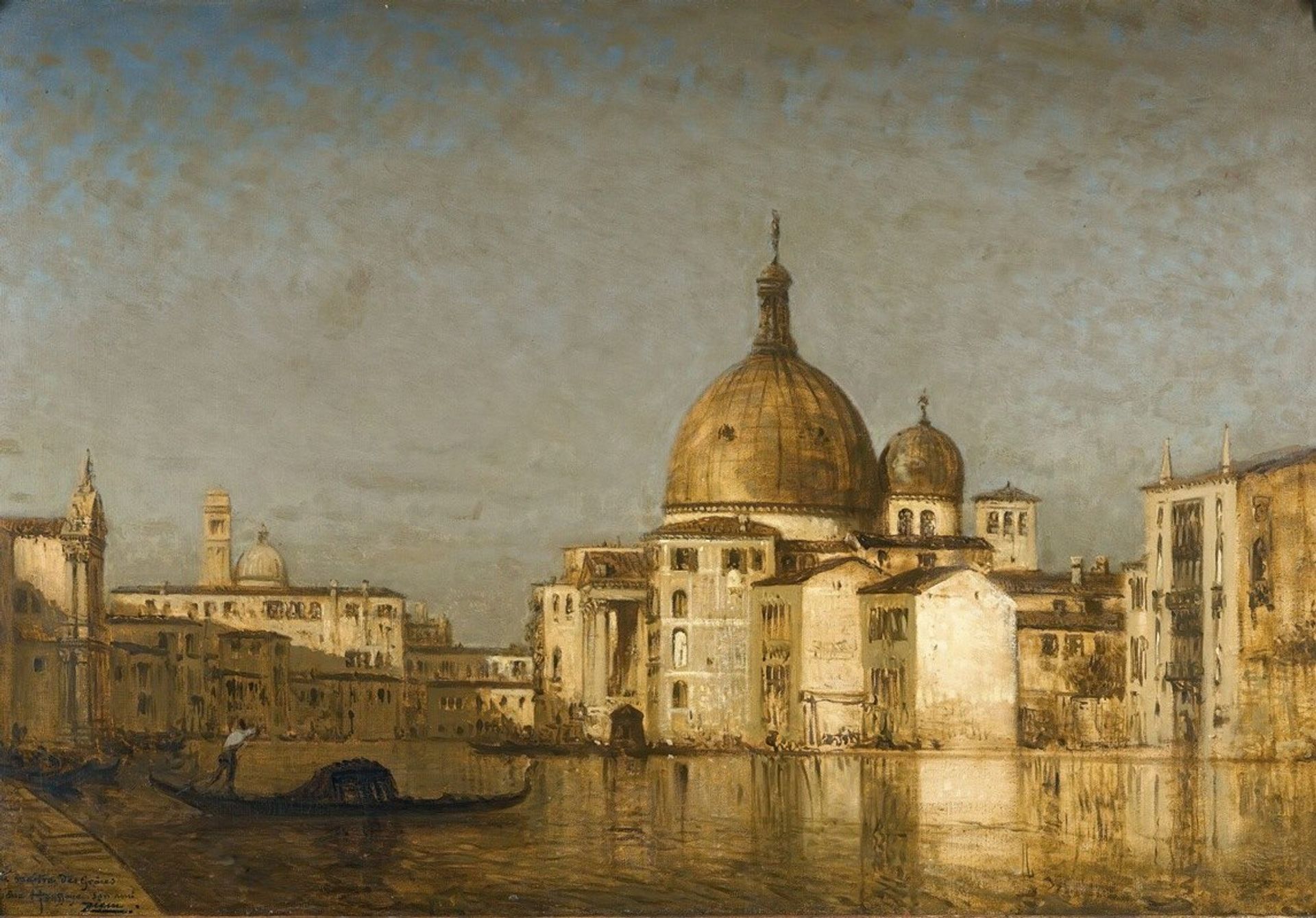 San Simeone Piccolo Au-Delà Du Grand Canal, Venis by Félix Ziem