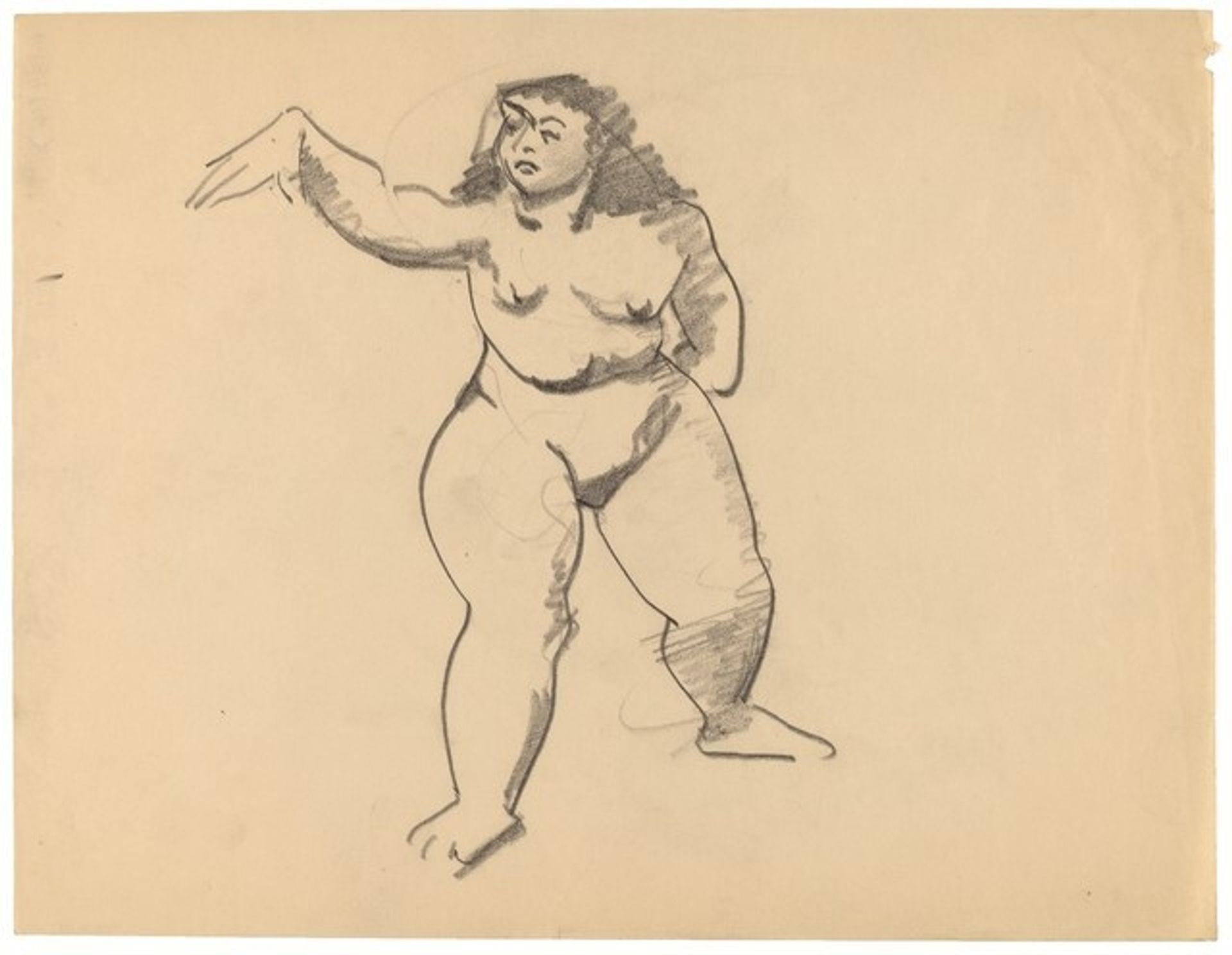 Standing Female Nude Gesturing to the Left by Mark Rothko