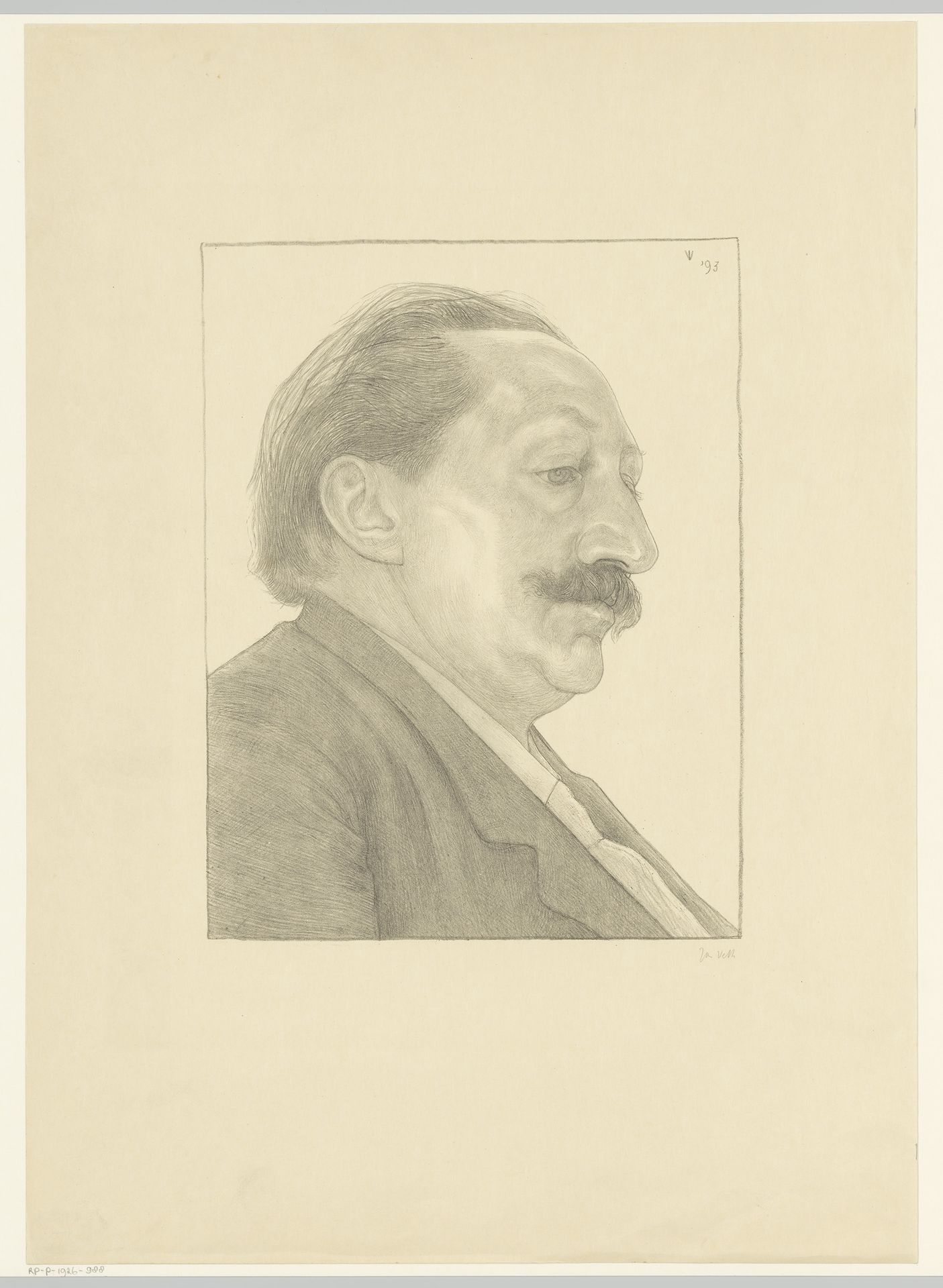 Portret van Willem Maris by Jan Veth