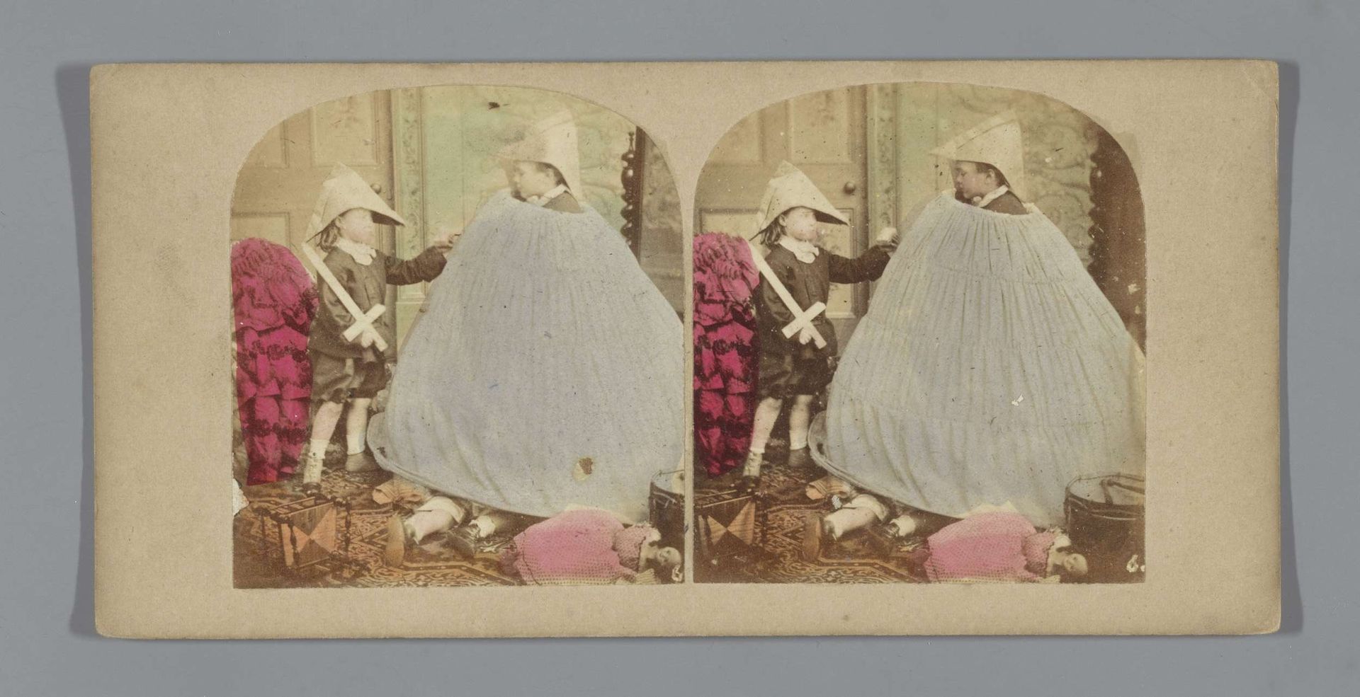 Twee spelende kinderen by Alfred Silvester