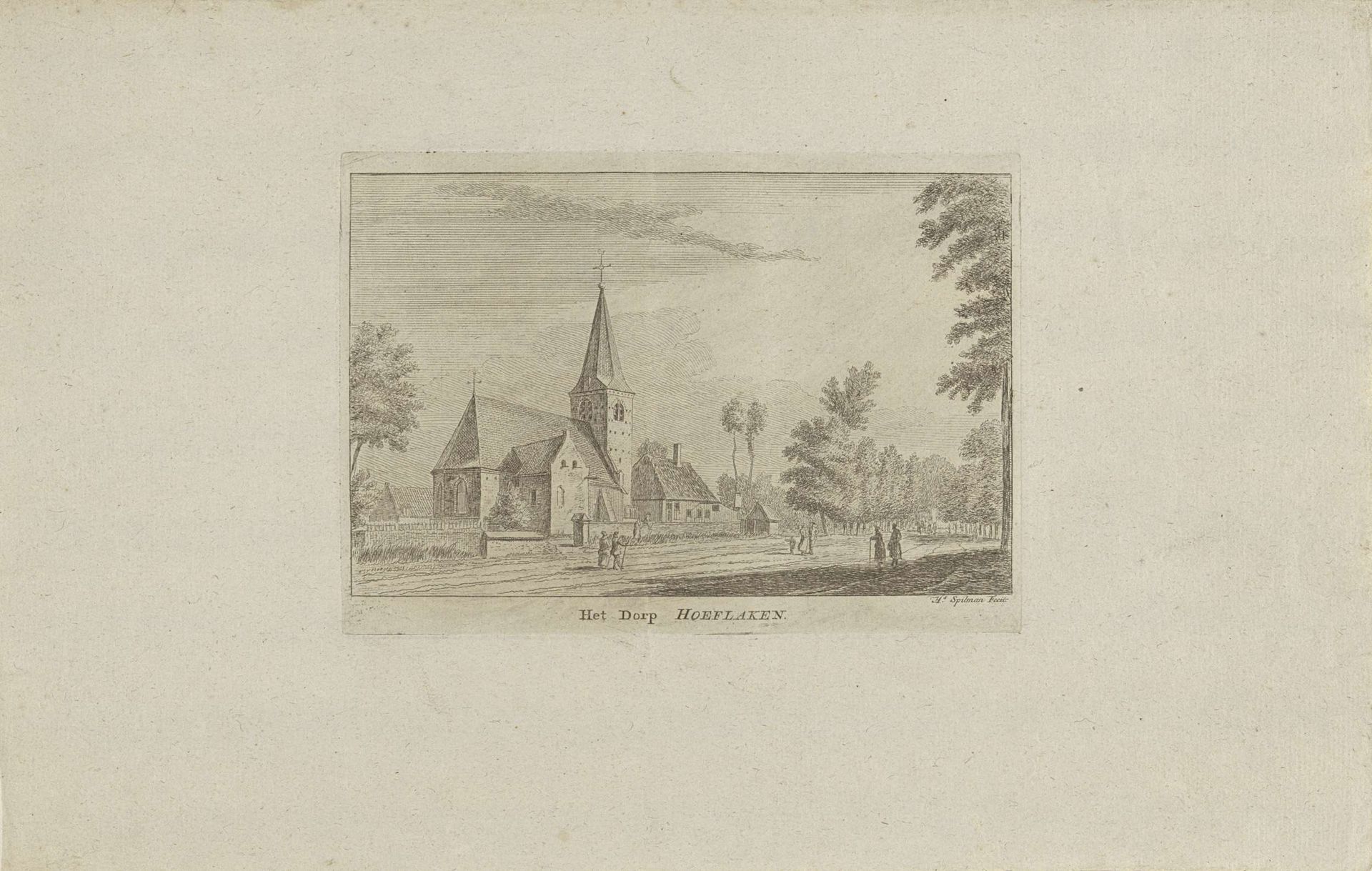 Gezicht op Hoevelaken by Hendrik Spilman